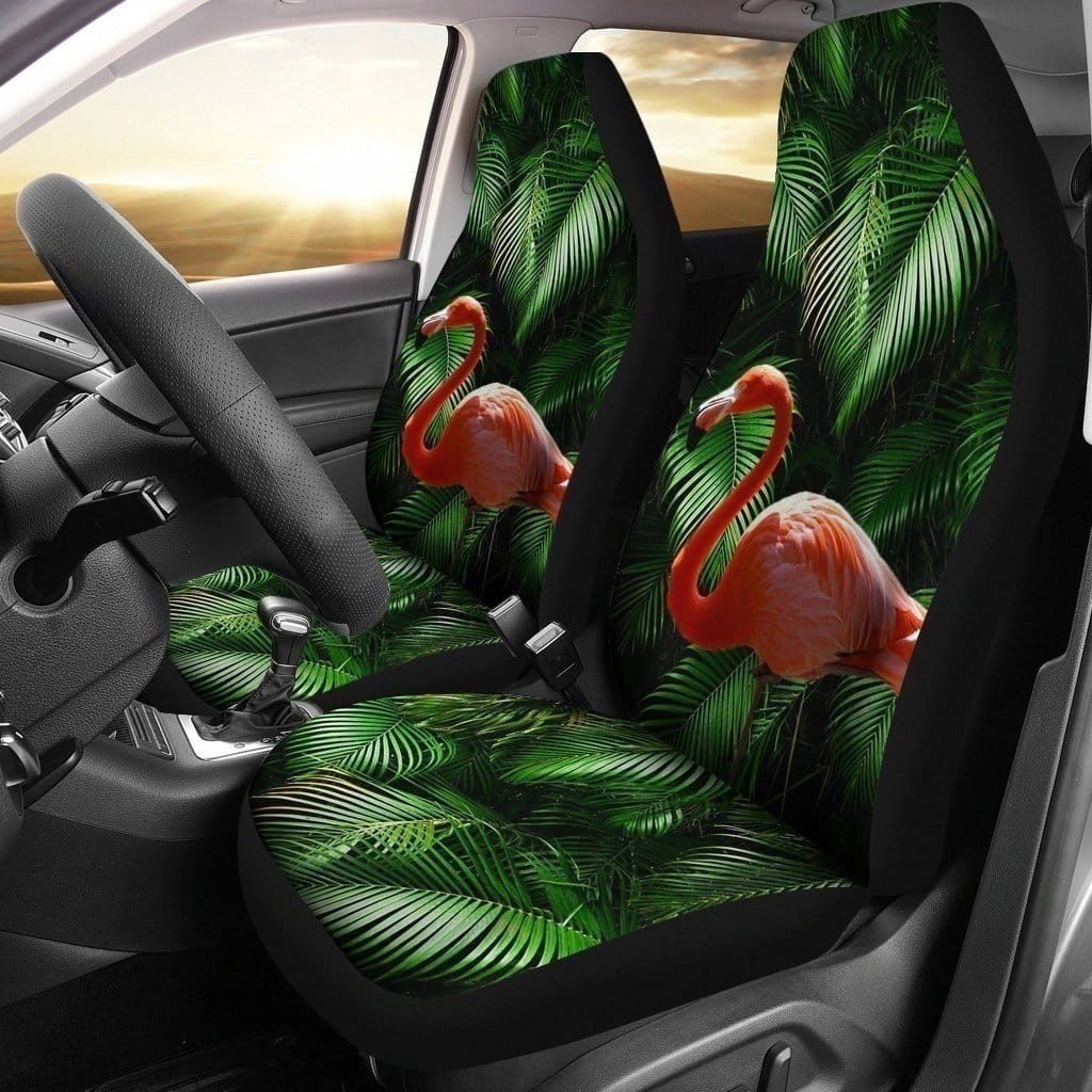 Orange Flamingo For Fan Gift Sku 2881 Car Seat Covers