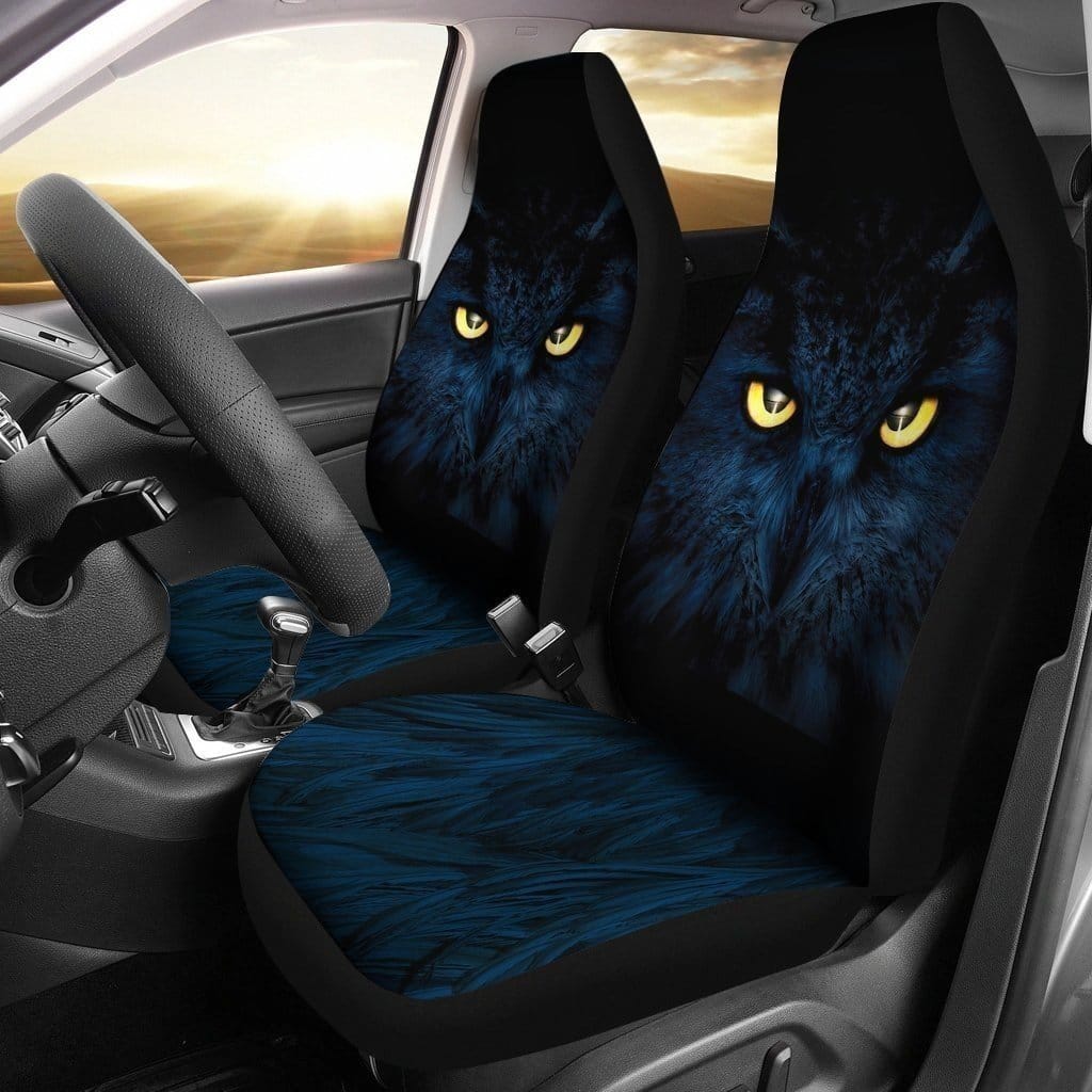 Owl Yellow Eyes For Fan Gift Sku 2787 Car Seat Covers