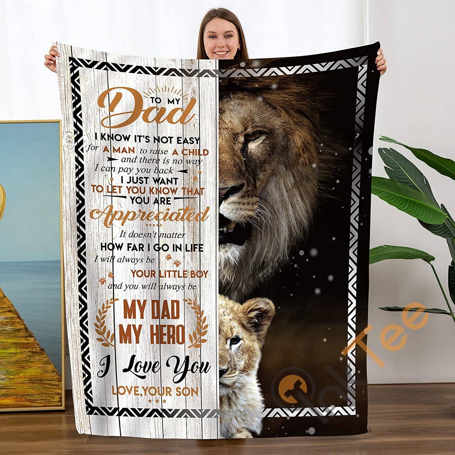 Personalized To My Dad Gift From Son Birthdays Sku 5 Soft Throw Fleece Blanket