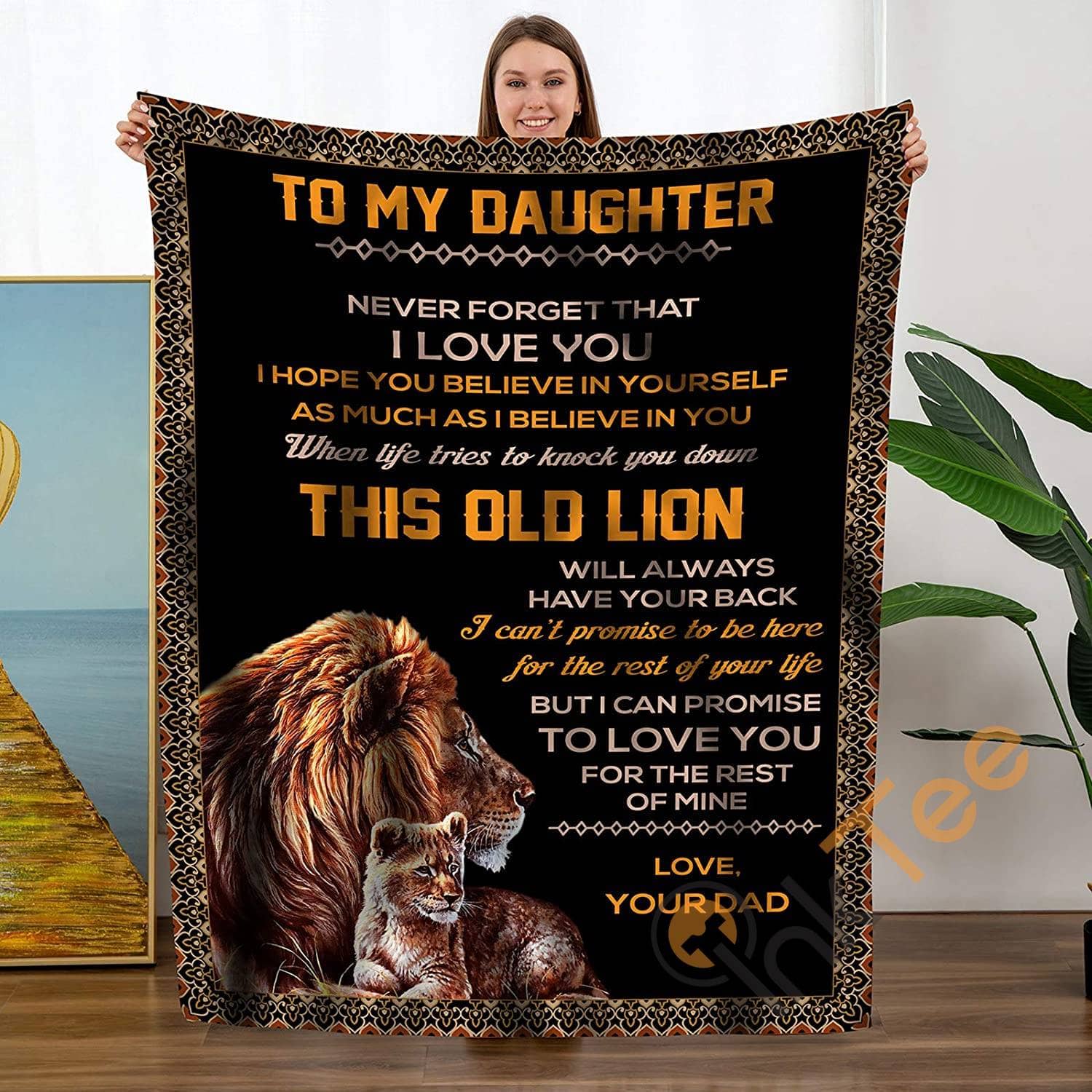 Personalized To My Daughter Gift From Dad Birthdays Sku 5 Soft Throw Fleece Blanket