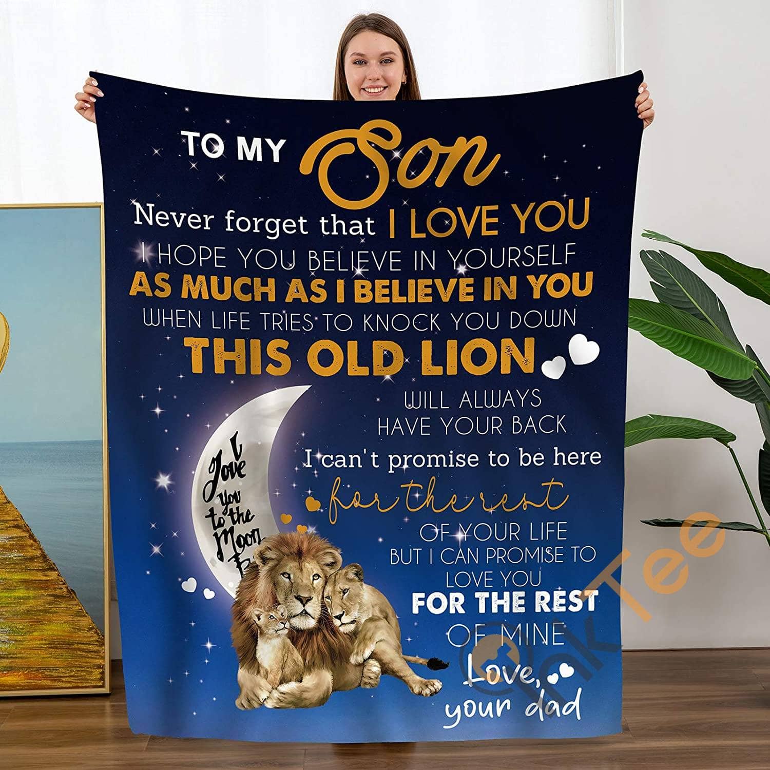 Personalized To My Son Gift From Dad Birthdays Sku 6 Soft Throw Fleece Blanket