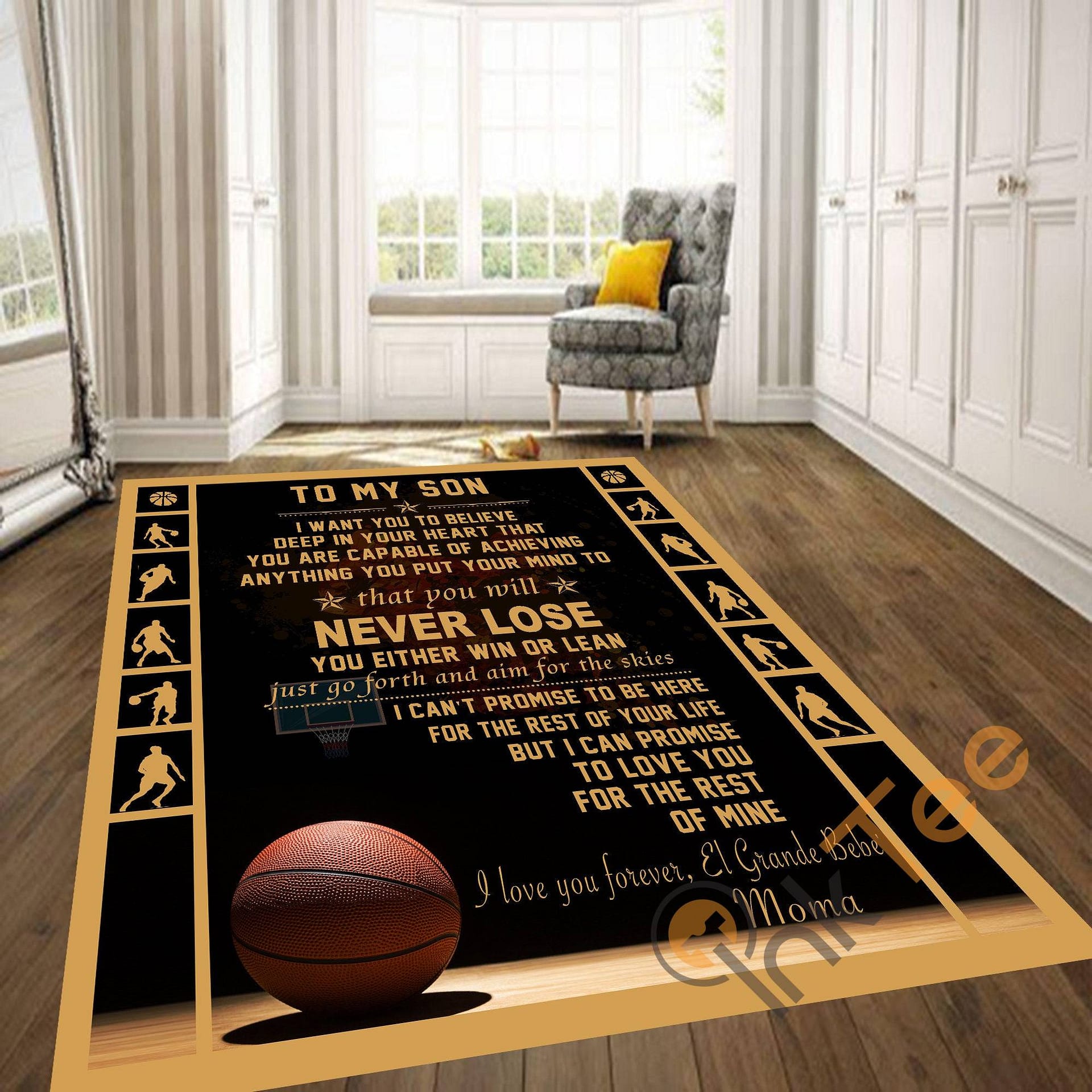 Personalized To My Son Mother And Kid For Kitchen Living Room Bedroom Rug