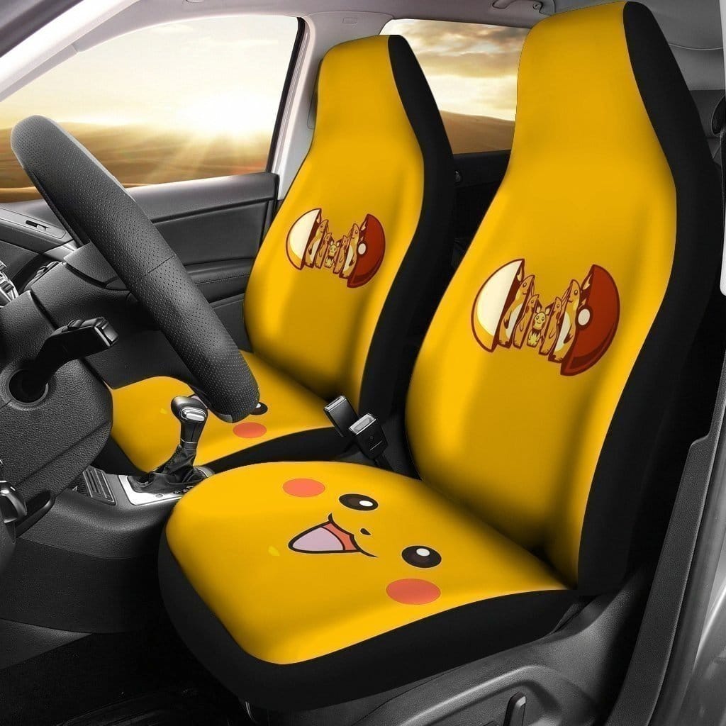 Pikachu Pokeball Pokemon For Fan Gift Sku 2224 Car Seat Covers