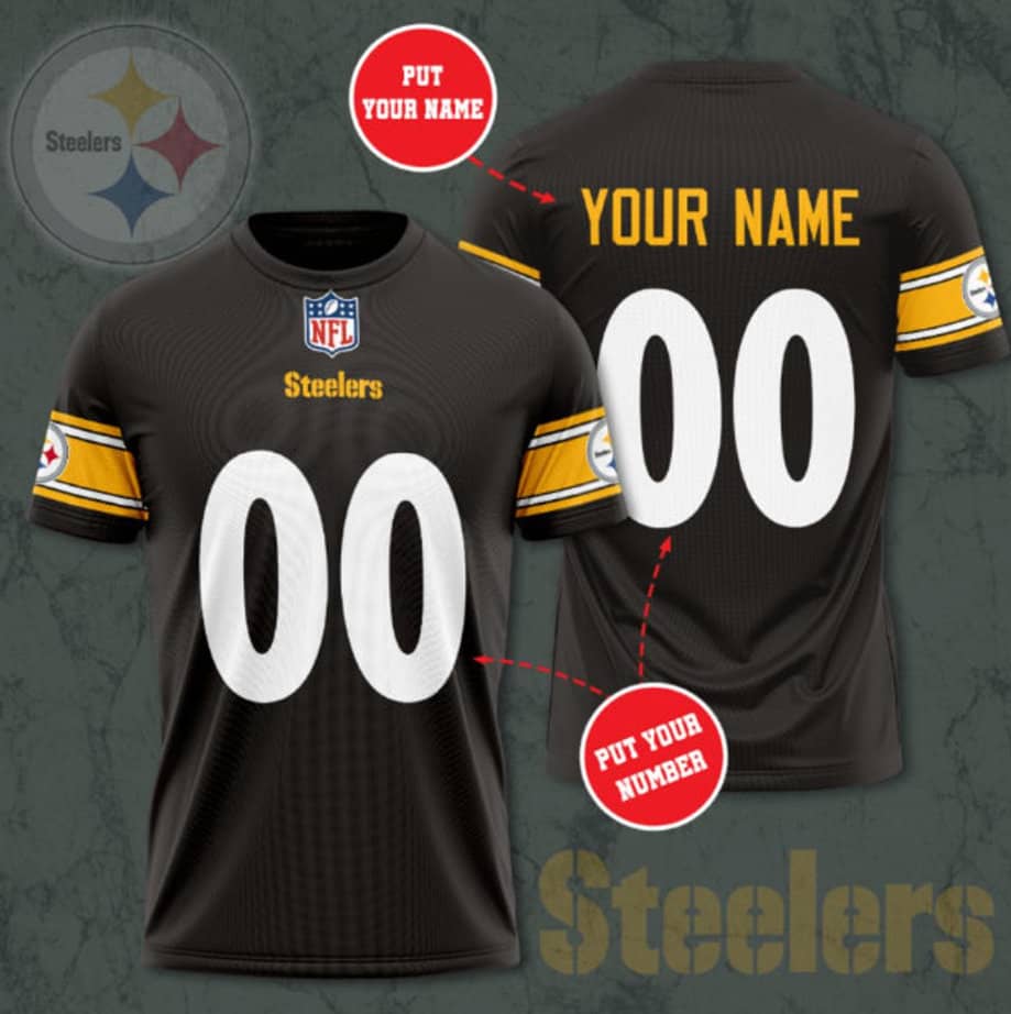 Pittsburgh Steelers Custom Jersey Nfl Personalized 3D T-Shirts