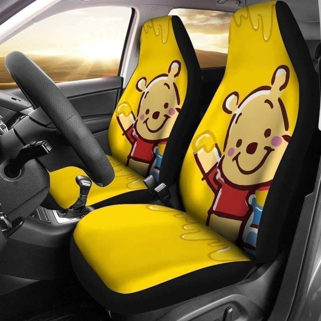 Pooh With Honey Jar Disney Winnie The Pooh For Fan Gift Sku 2221 Car Seat Covers