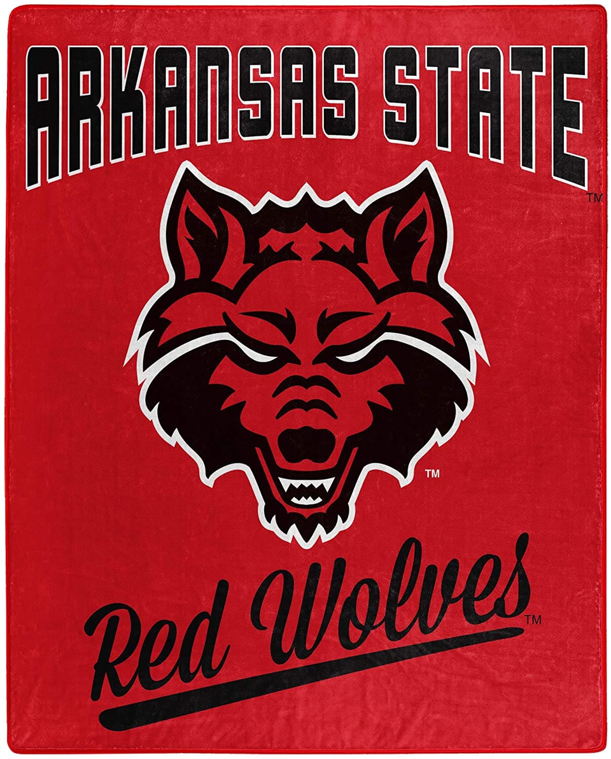 Printed Throw Arkansas State Red Wolves Fleece Blanket