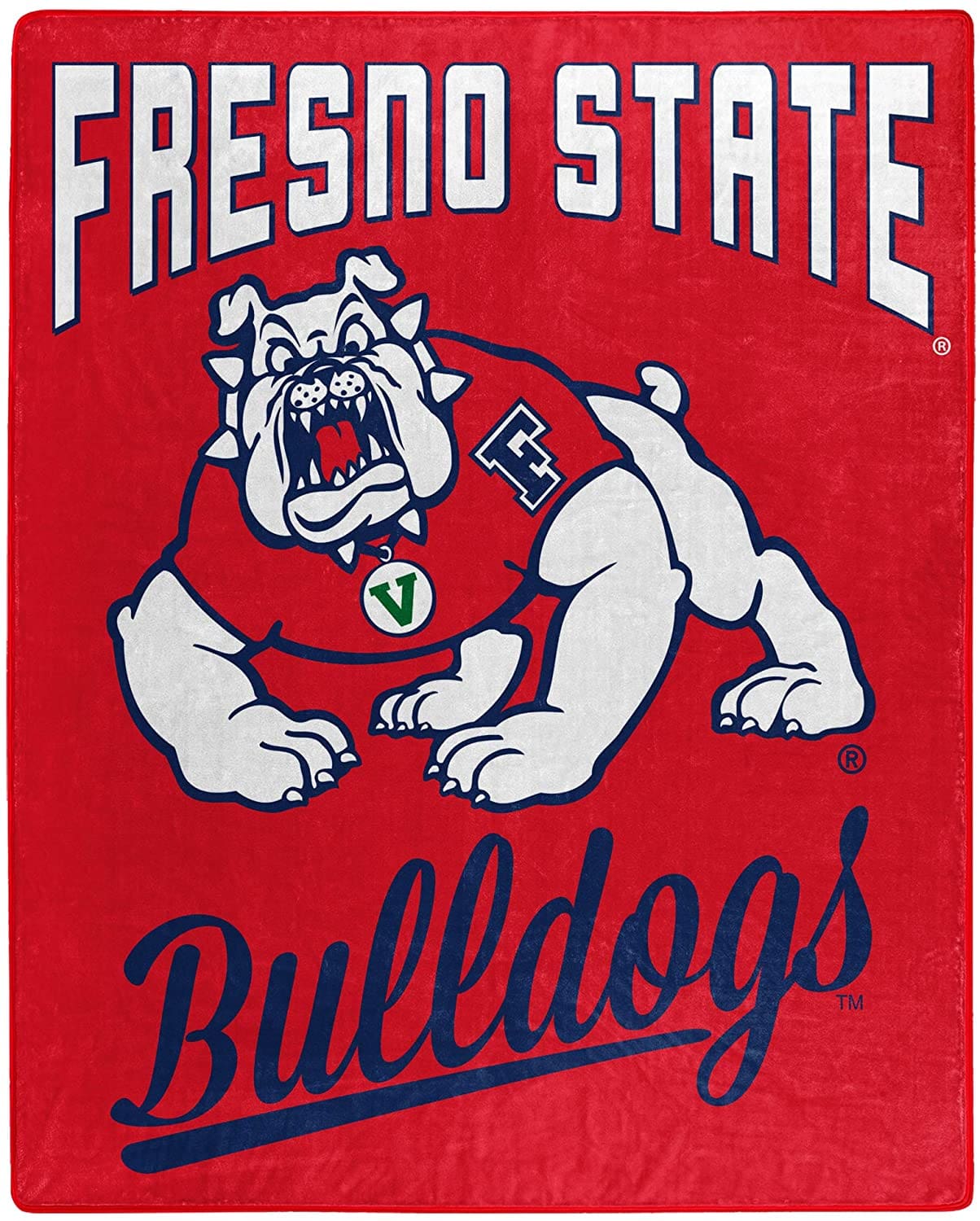 Printed Throw Fresno State Bulldogs Fleece Blanket