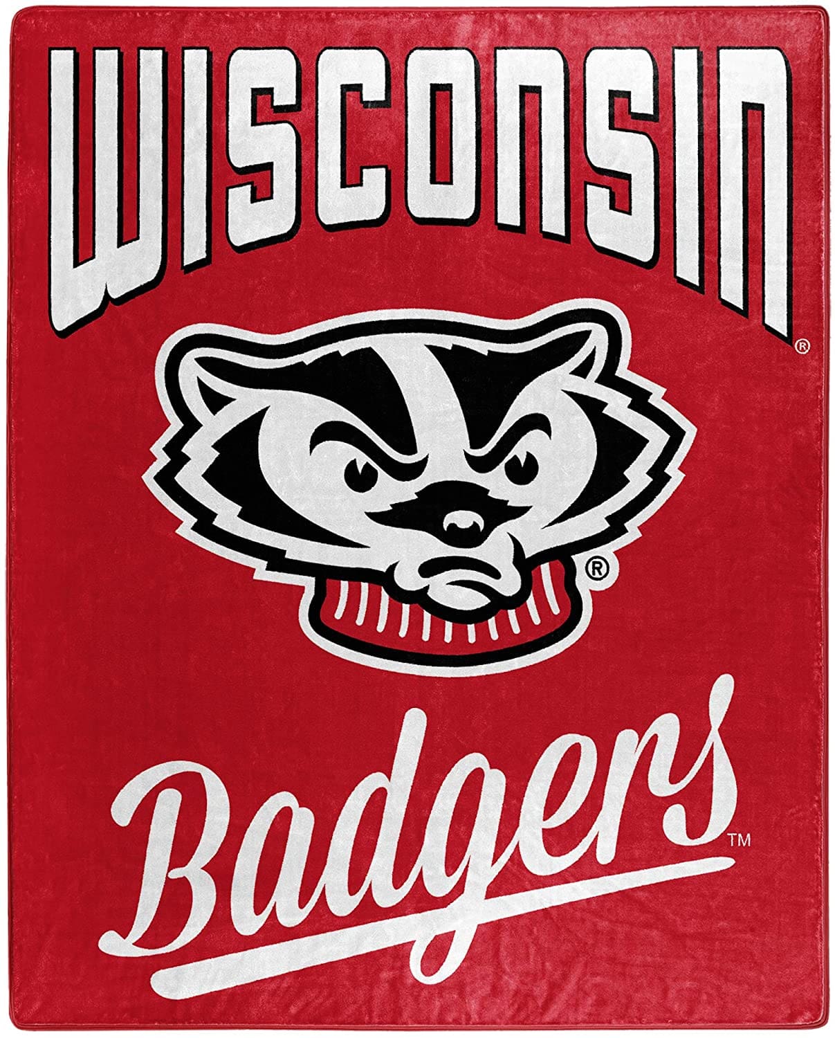 Printed Throw Wisconsin Badgers Fleece Blanket