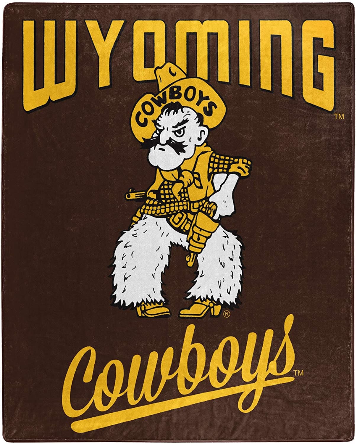 Printed Throw Wyoming Cowboys Fleece Blanket