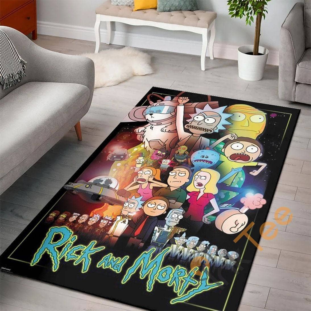Rick And Morty Cartoon Movies Disney Children Room Decoration Christmas Gift Floor Decor Rug
