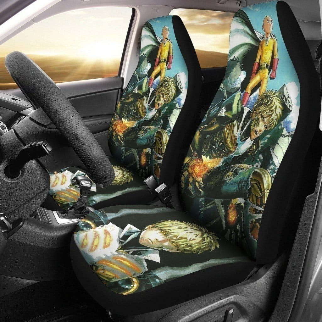 Saitama Vs Genos One Punch Man For Fan Gift Sku 2287 Car Seat Covers