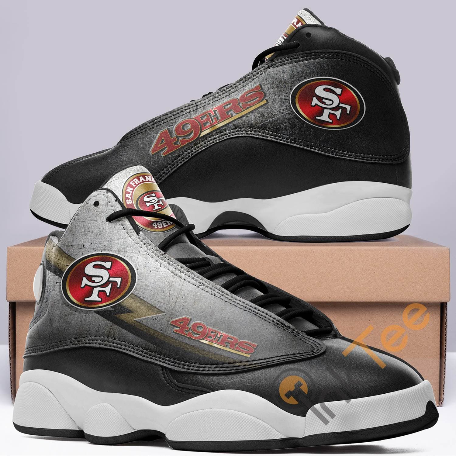 San Francisco 49ers Nfl Team Aj13 Air Jordan Shoes