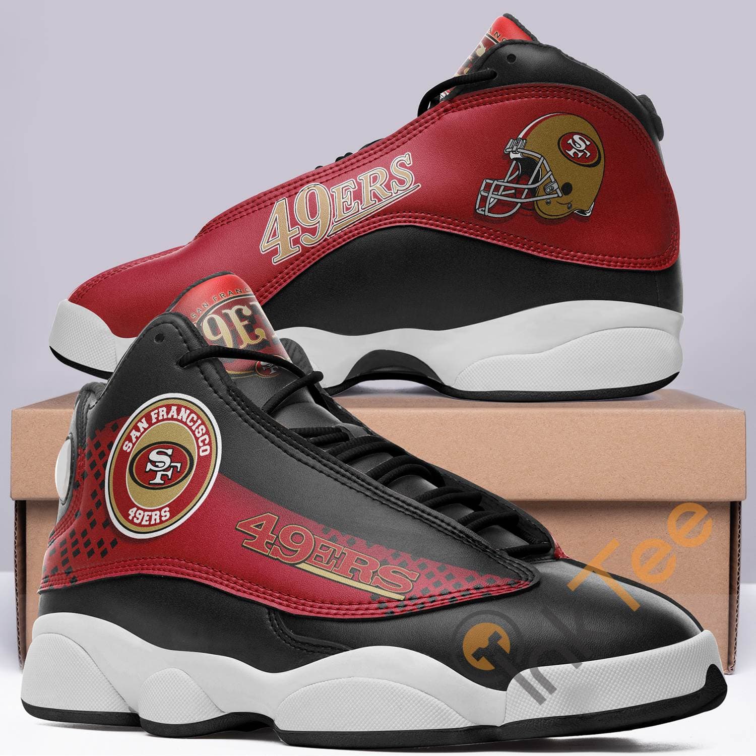 San Francisco 49ers Vintage Team Logo Air Jordan Shoes