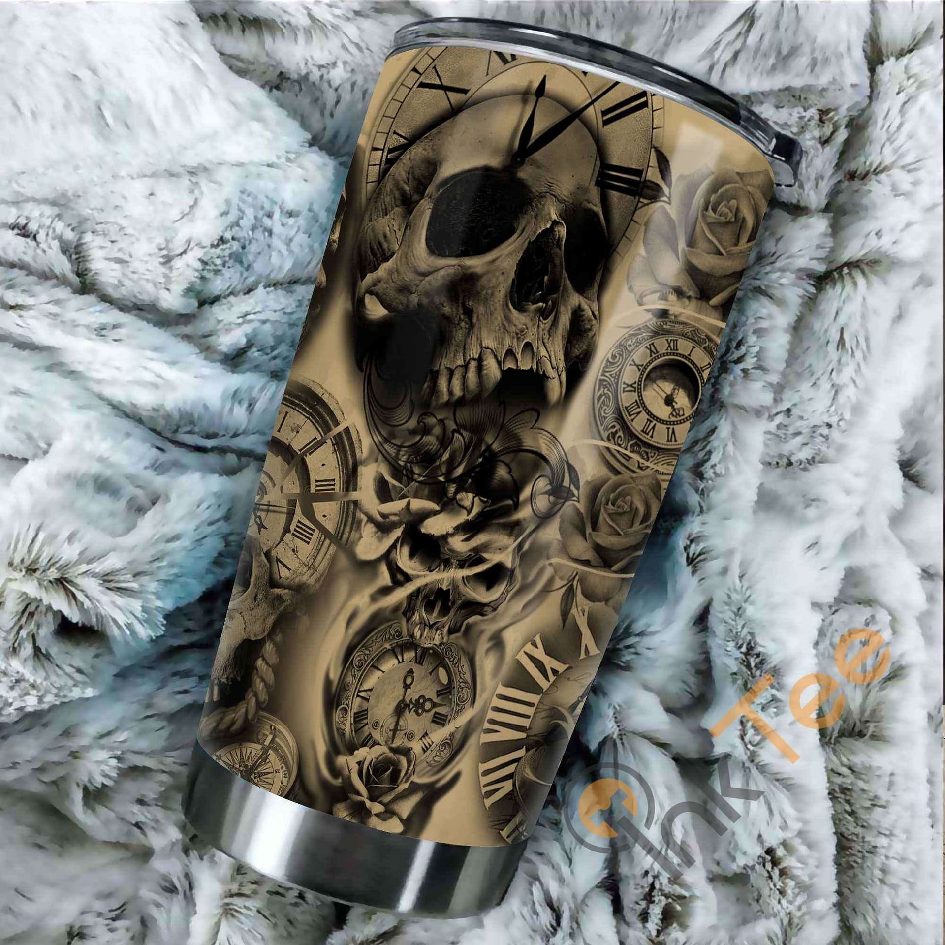 Skull Tattoo Stainless Steel Tumbler