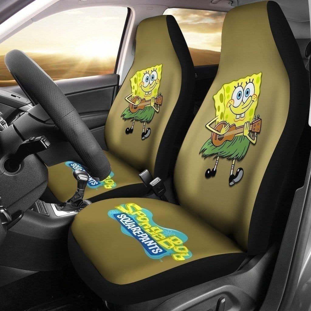 Spongebob Squarepants Playing Guitar Spongebob For Fan Gift Sku 2088 Car Seat Covers