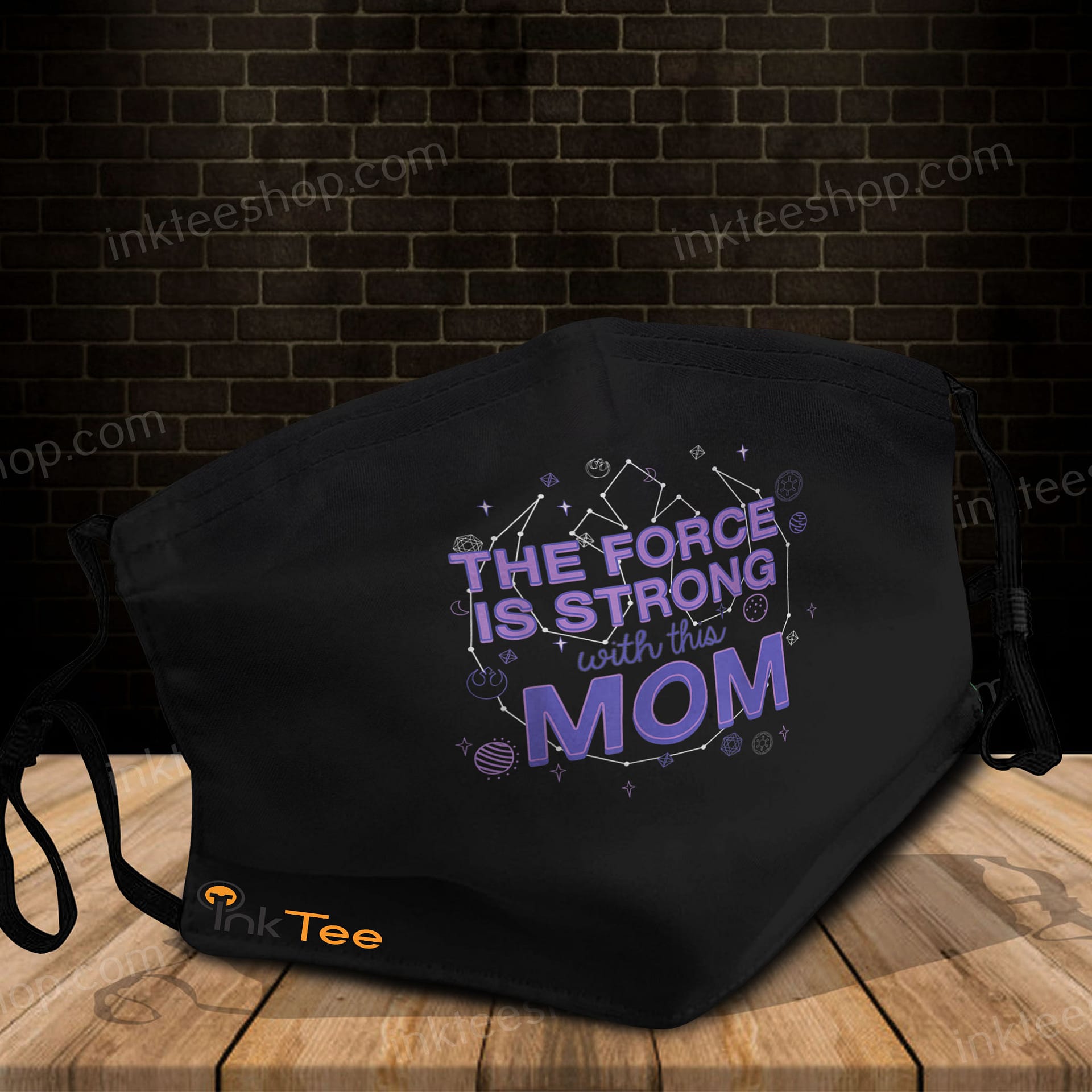 Star Wars The Force Is Strong With This Mom Rebel Logo Face Mask