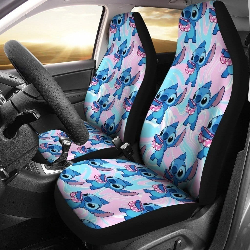 Stitch 8 Bit For Fan Gift Sku 2137 Car Seat Covers