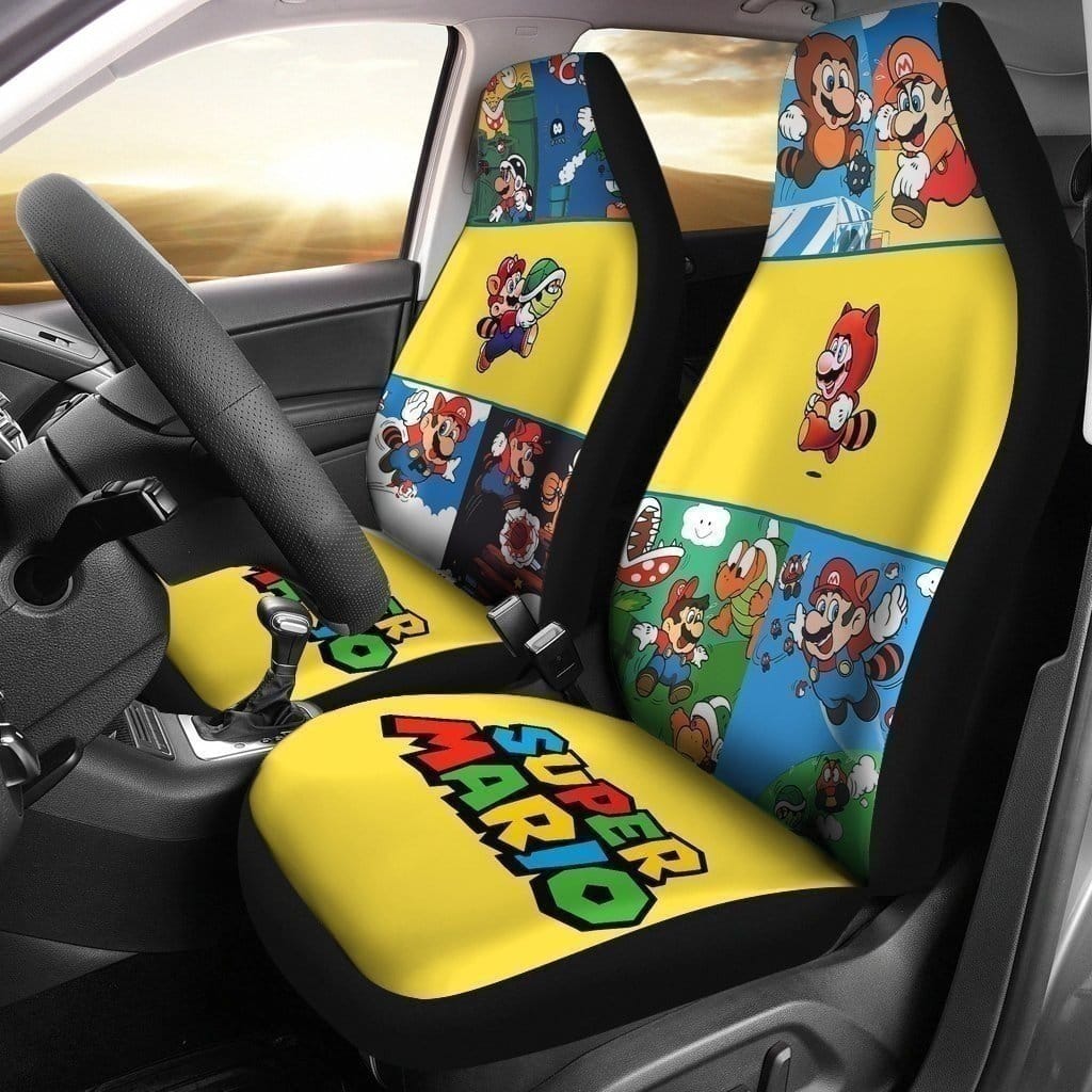 Super Mario Bros Original Ver For Fan Gift Sku 1541 Car Seat Covers