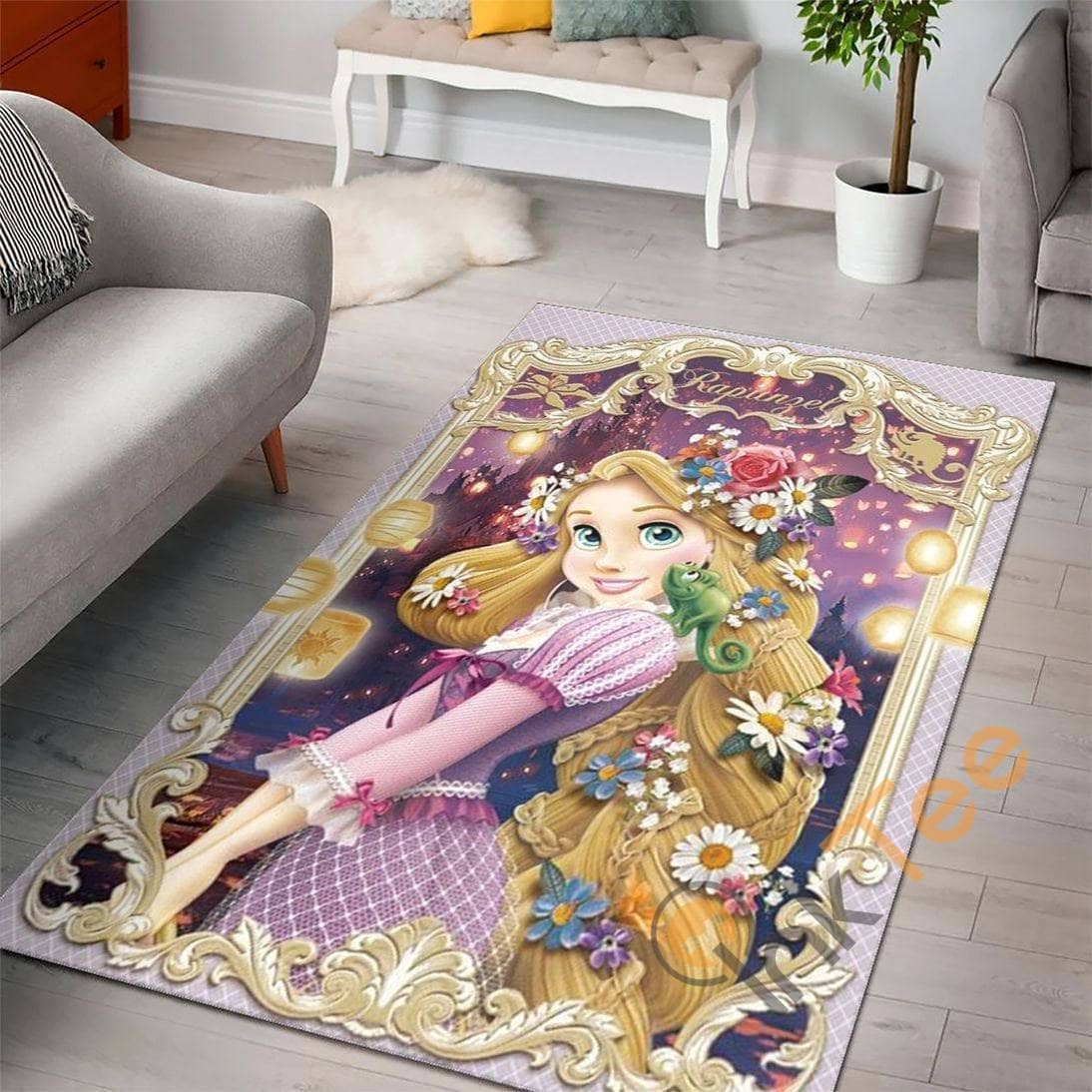 Tangled Disney Princess Characters Lover Movies Gift For Lovers Rug