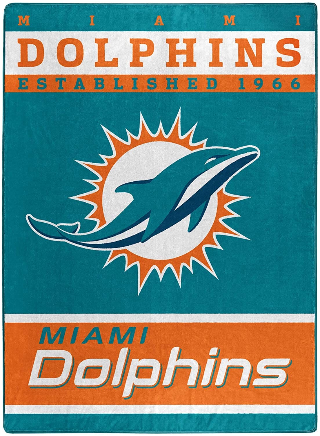 The Officially Licensed Nfl Throw Miami Dolphins Fleece Blanket