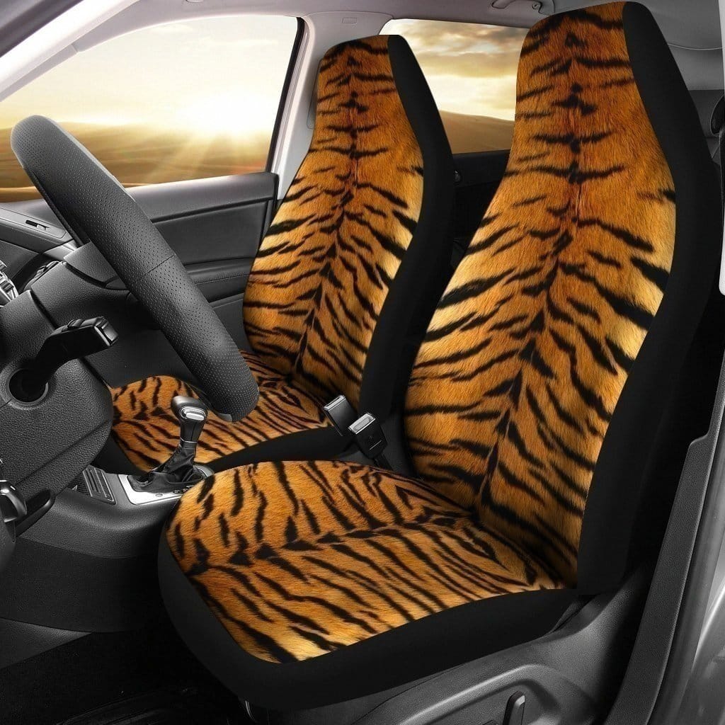 Tiger Skin Pattern Tiger For Fan Gift Sku 1459 Car Seat Covers