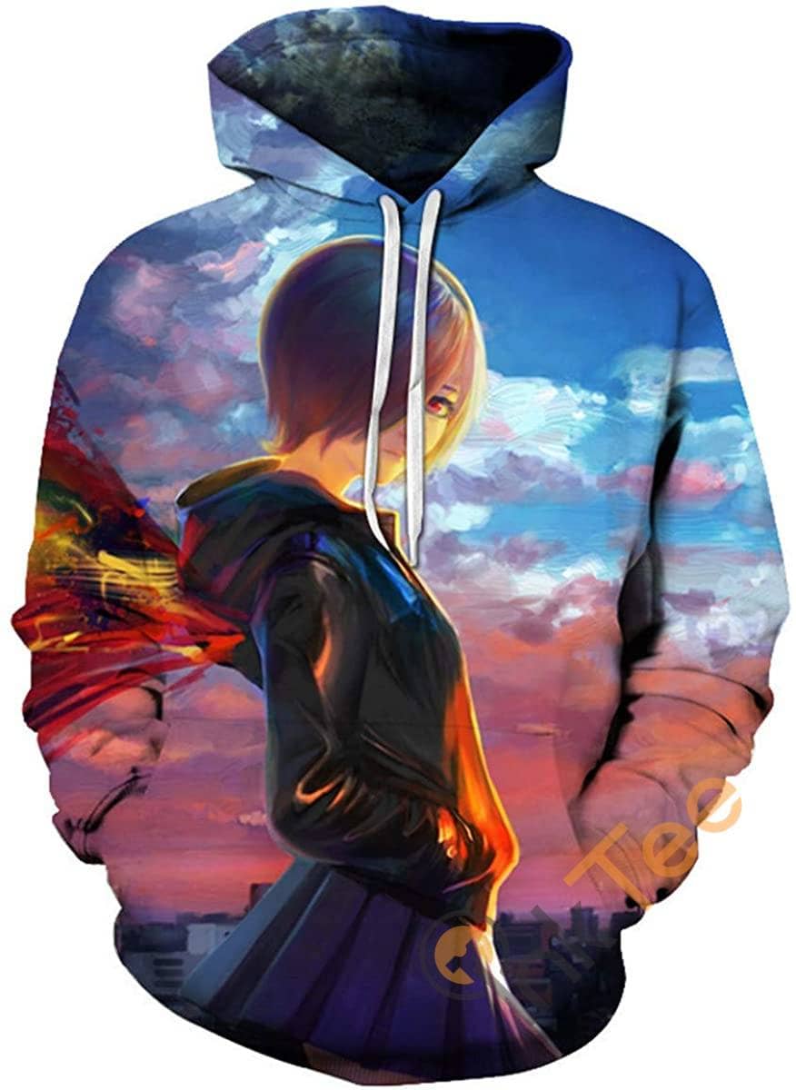 Tokyo Ghoul Print Pullover With Front Pocket Sku103 Hoodie 3D