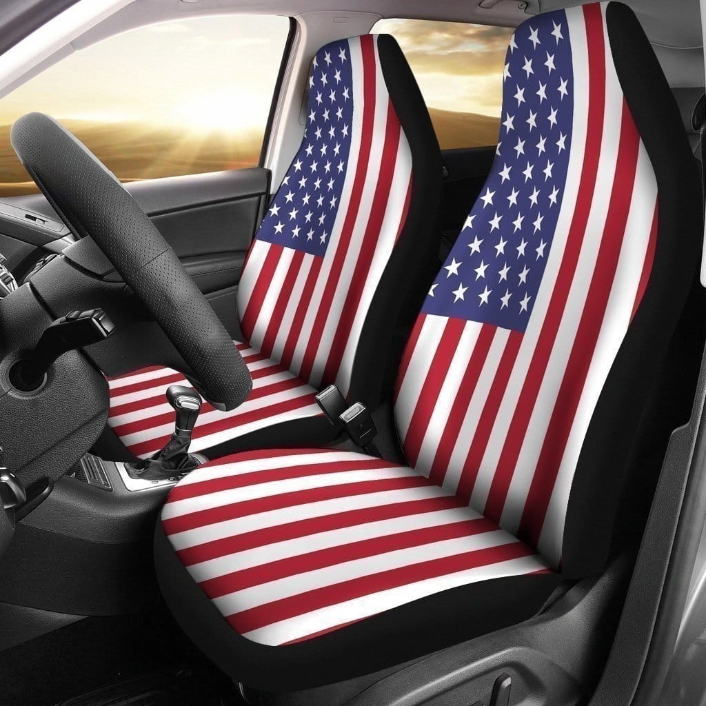 Usa Flag For Fan Gift Sku 1656 Car Seat Covers
