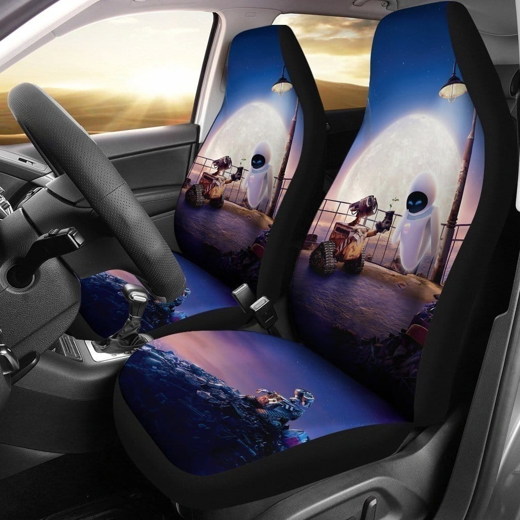 Wall-e & Eve Disney For Fan Gift Sku 2281 Car Seat Covers