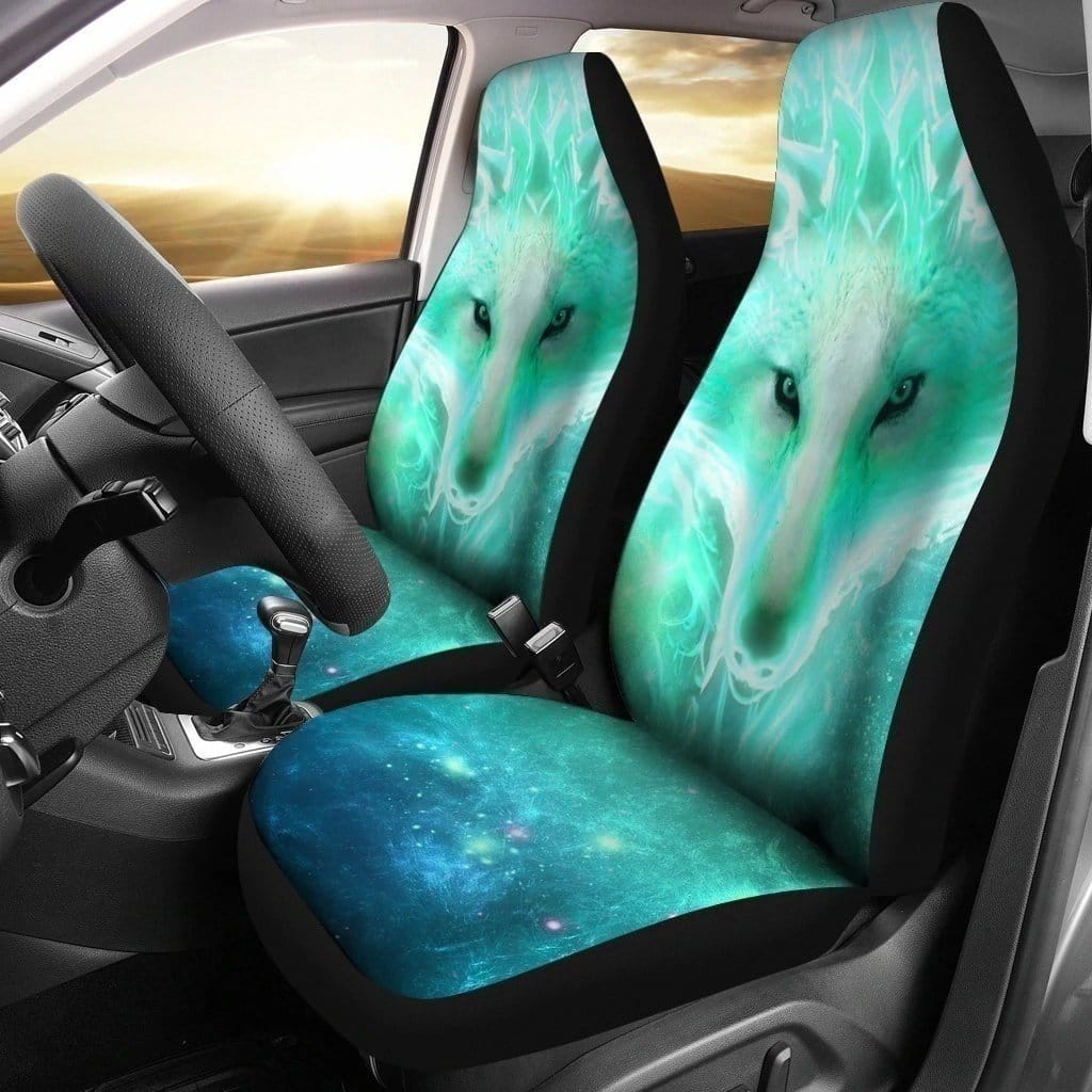 Wolf Green Design For Fan Gift Sku 3083 Car Seat Covers