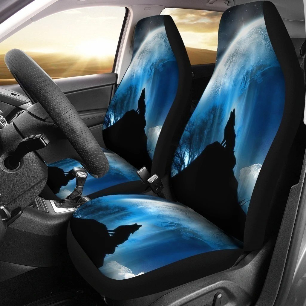 Wolf Howling For Fan Gift Sku 1498 Car Seat Covers