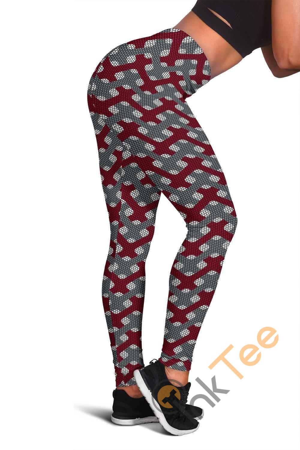 Inktee Store - Alabama Crimson Tide Inspired 3D All Over Print For Yoga Fitness Fashion Women'S Leggings Image