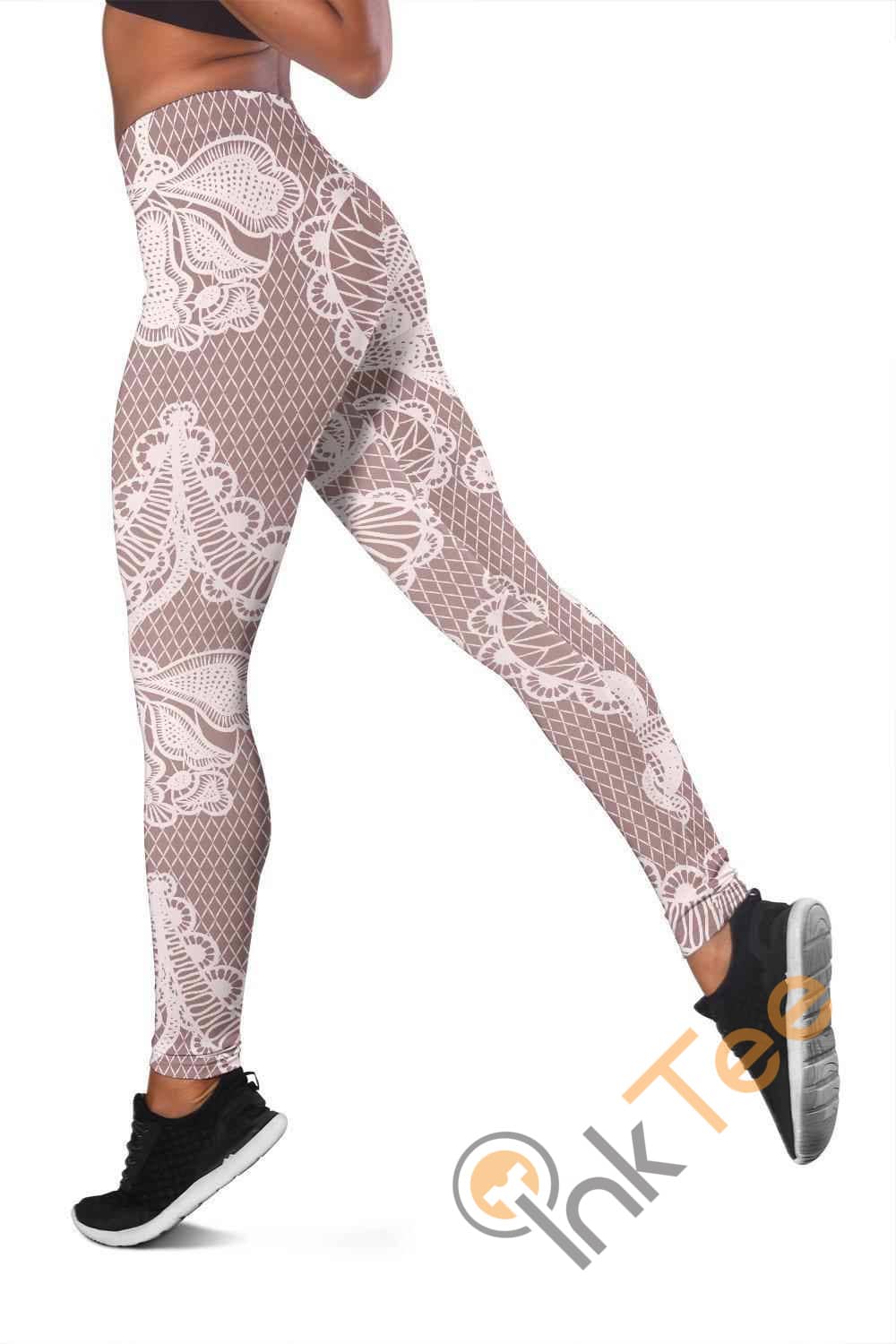Inktee Store - All Over Lace 3D All Over Print For Yoga Fitness Women'S Leggings Image