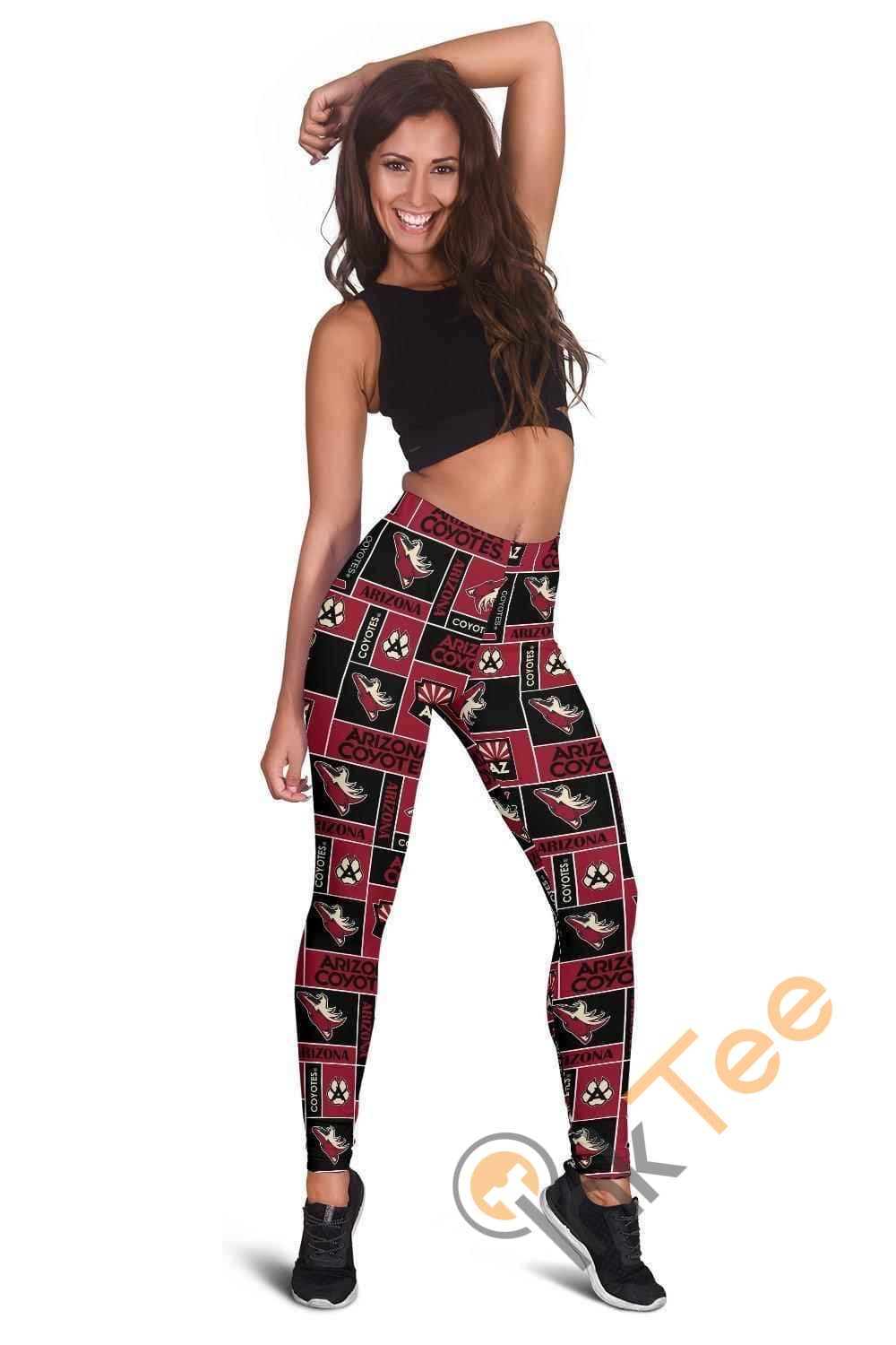 Inktee Store - Arizona Coyotes 3D All Over Print For Yoga Fitness Women'S Leggings Image