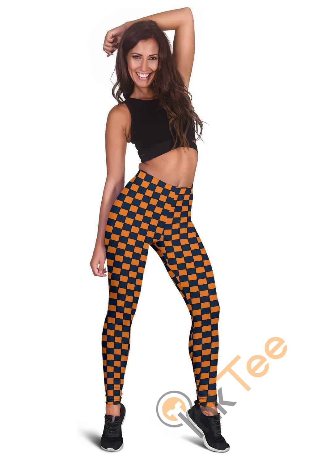 Inktee Store - Auburn Tigers Fan Inspired 3D All Over Print For Yoga Fitness Checkers Women'S Leggings Image