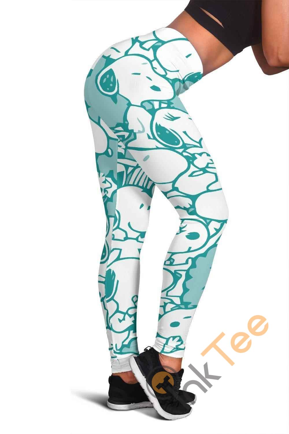 Inktee Store - Blue - Snoopy - 3D All Over Print For Yoga Fitness Women'S Leggings Image