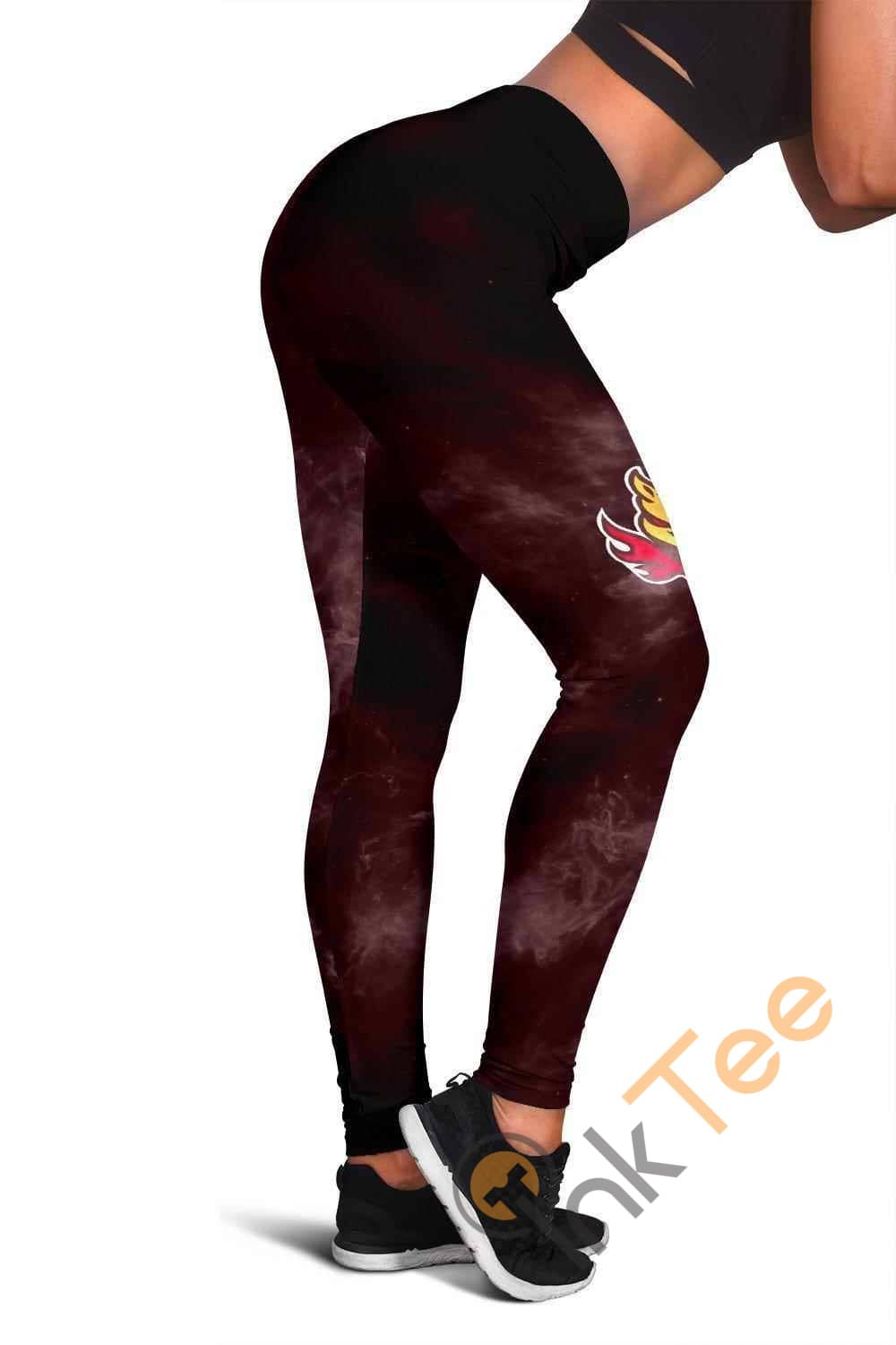 Inktee Store - Calgary Flames 3D All Over Print For Yoga Fitness Women'S Leggings Image