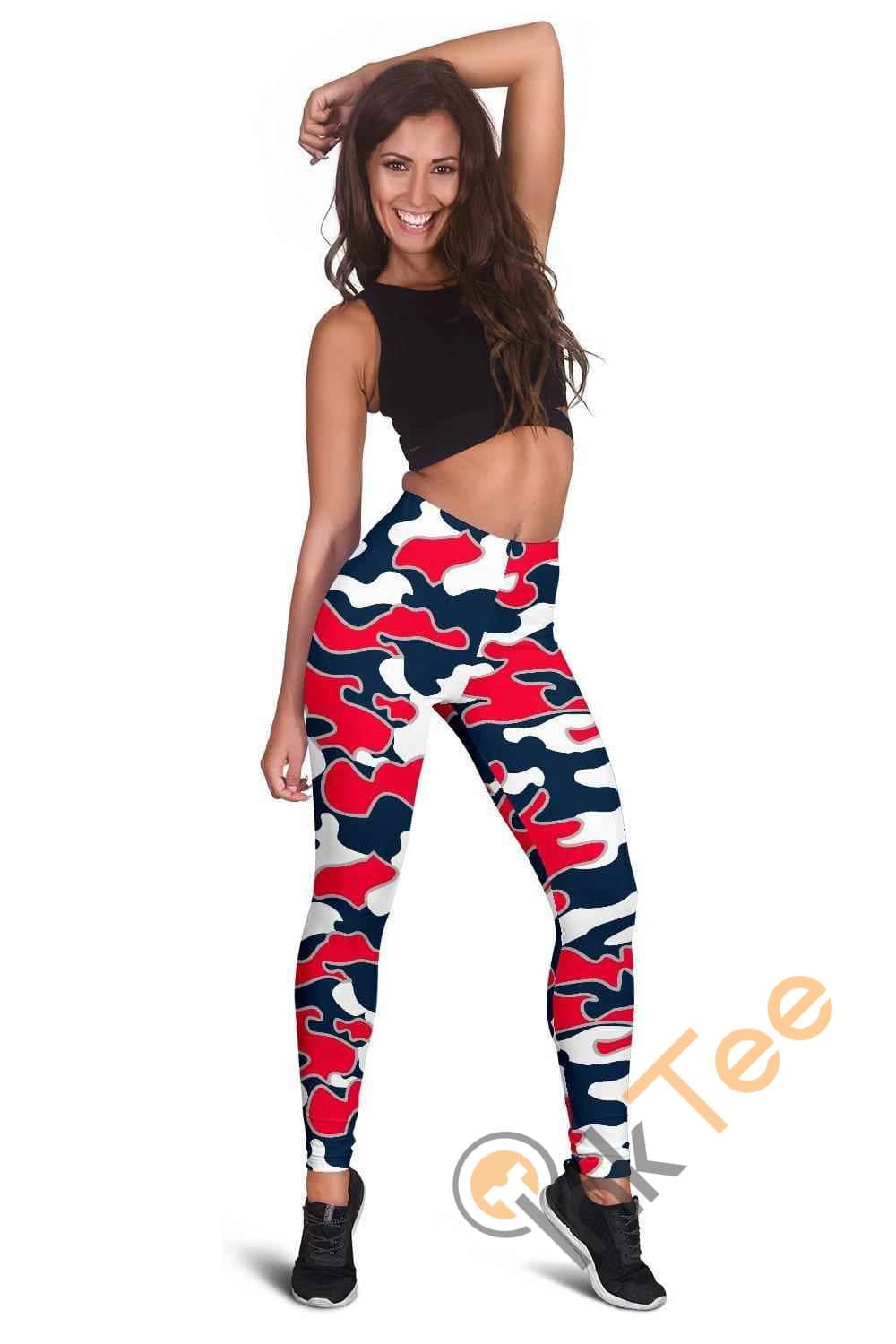 Inktee Store - Cleveland Indians Inspired Tru Camo 3D All Over Print For Yoga Fitness Fashion Women'S Leggings Image