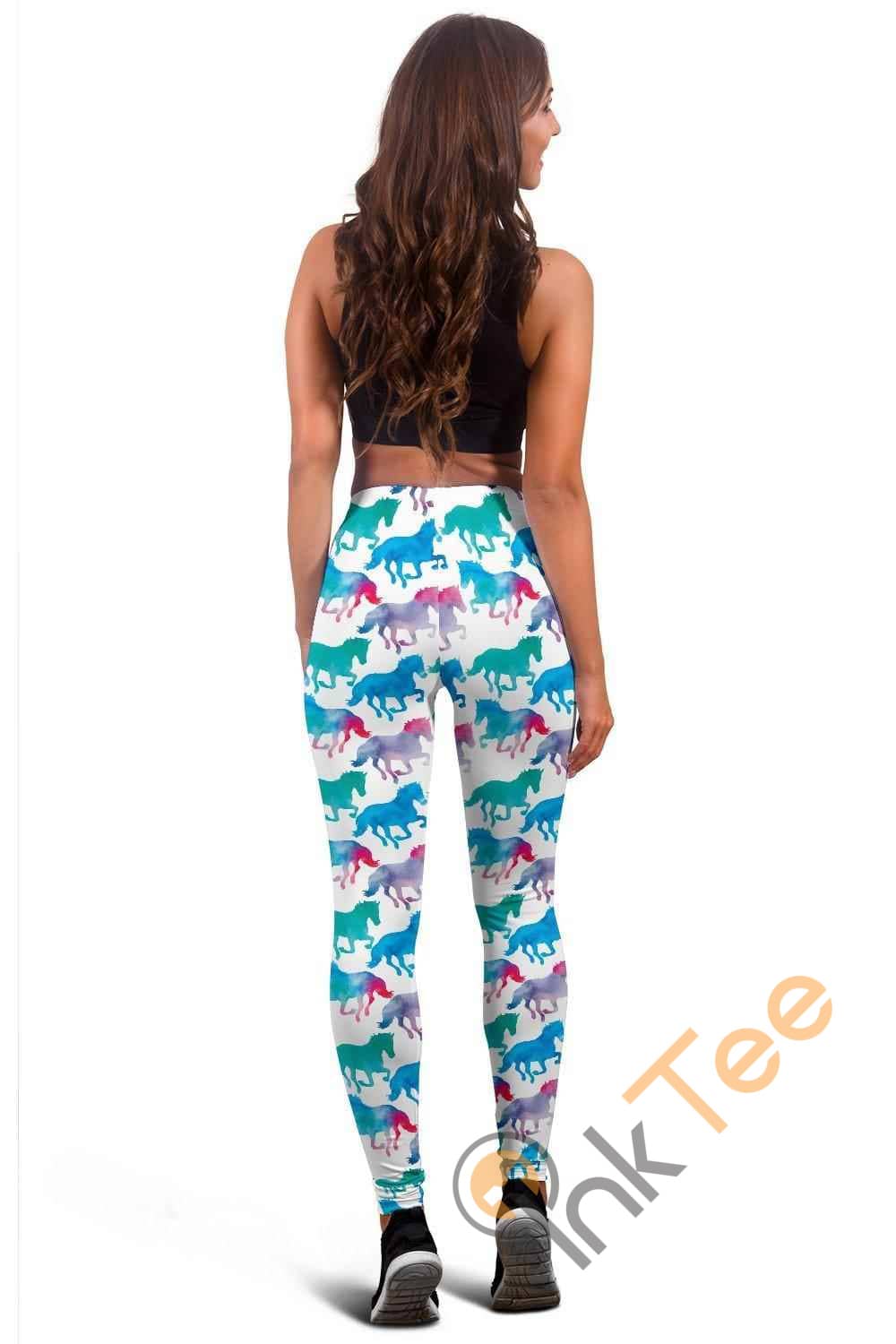 Inktee Store - Colorful Horse 3D All Over Print For Yoga Fitness Women'S Leggings Image