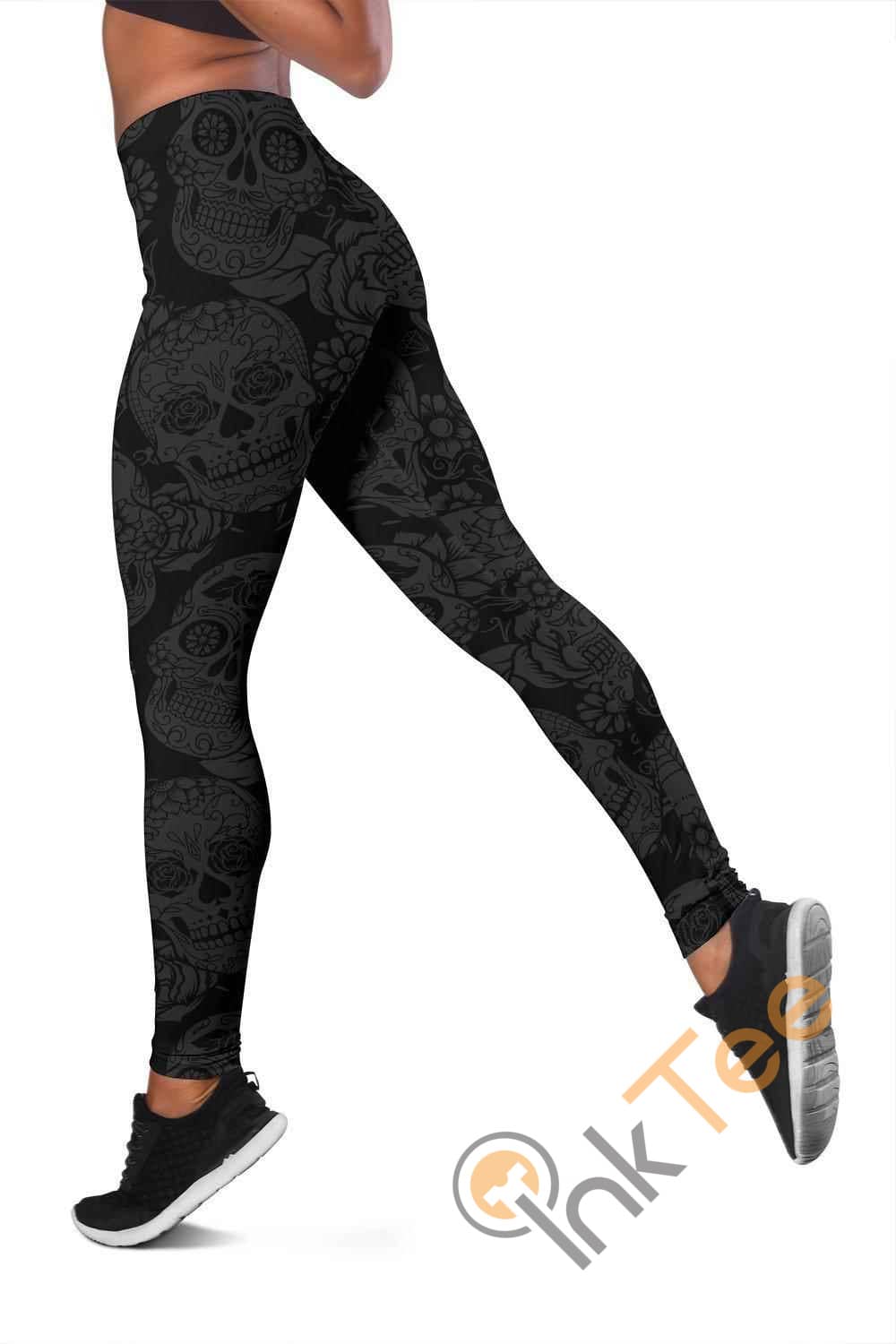 Inktee Store - Dark Skull 3D All Over Print For Yoga Fitness Women'S Leggings Image