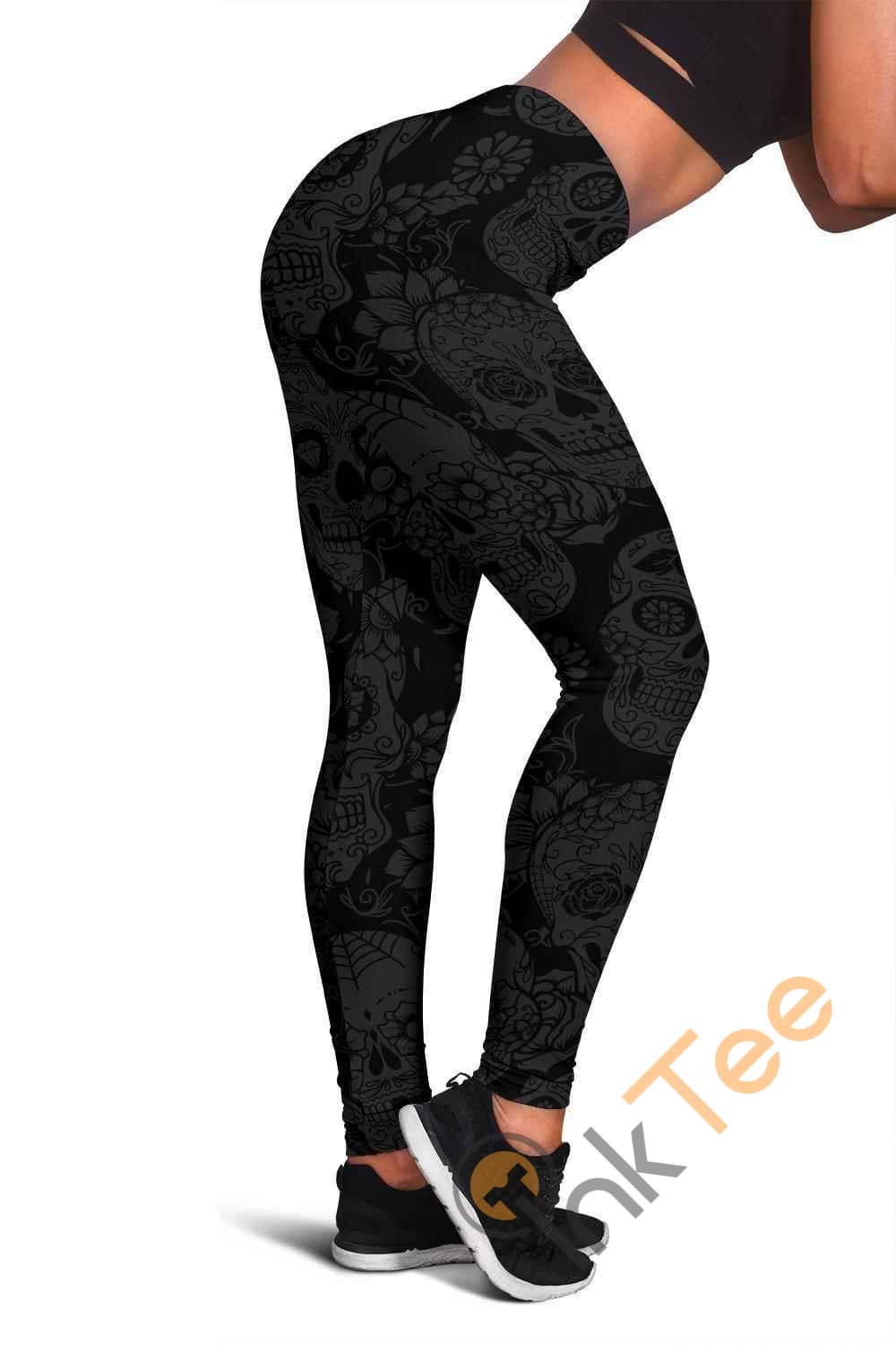 Inktee Store - Dark Skull 3D All Over Print For Yoga Fitness Women'S Leggings Image