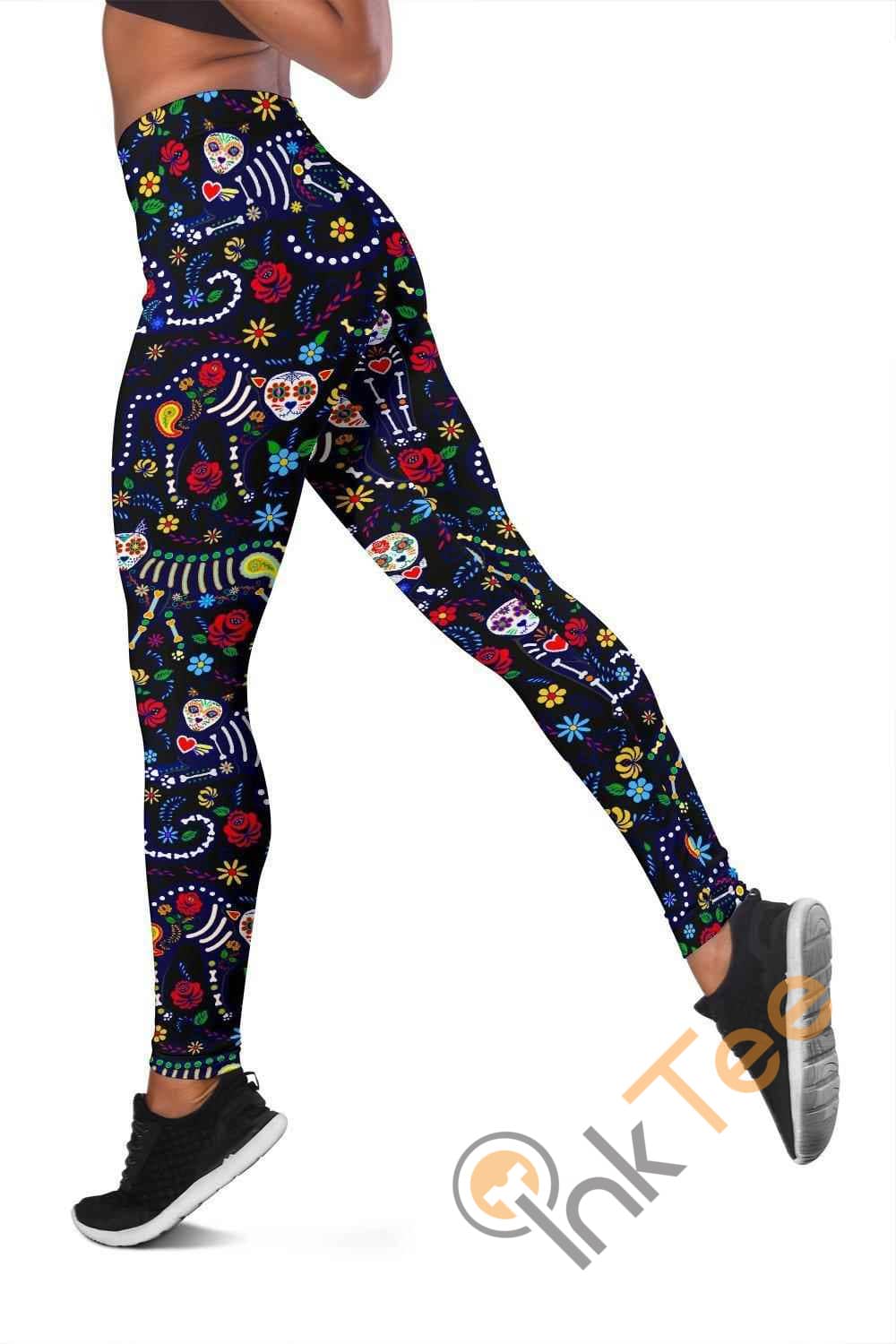 Inktee Store - Day Of The Dead 3D All Over Print For Yoga Fitness Women'S Leggings Image