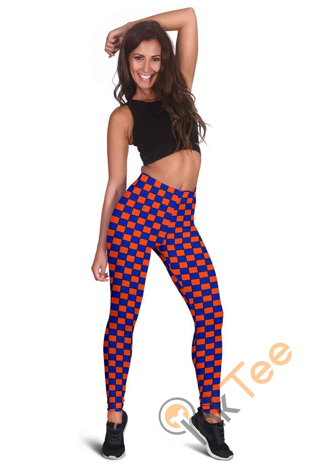 Inktee Store - Florida Gators Fan Inspired 3D All Over Print For Yoga Fitness Checkers Women'S Leggings Image
