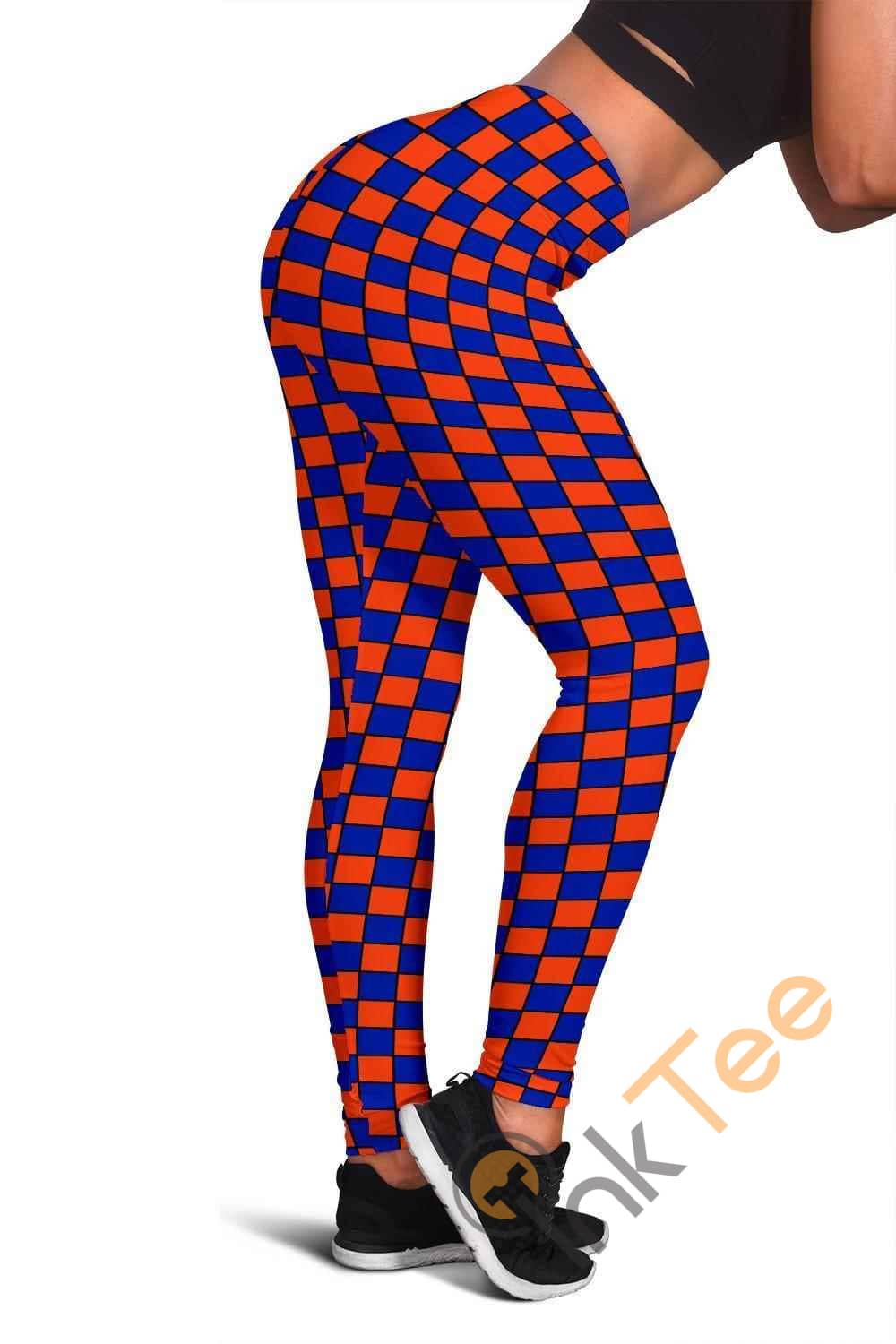 Inktee Store - Florida Gators Fan Inspired 3D All Over Print For Yoga Fitness Checkers Women'S Leggings Image