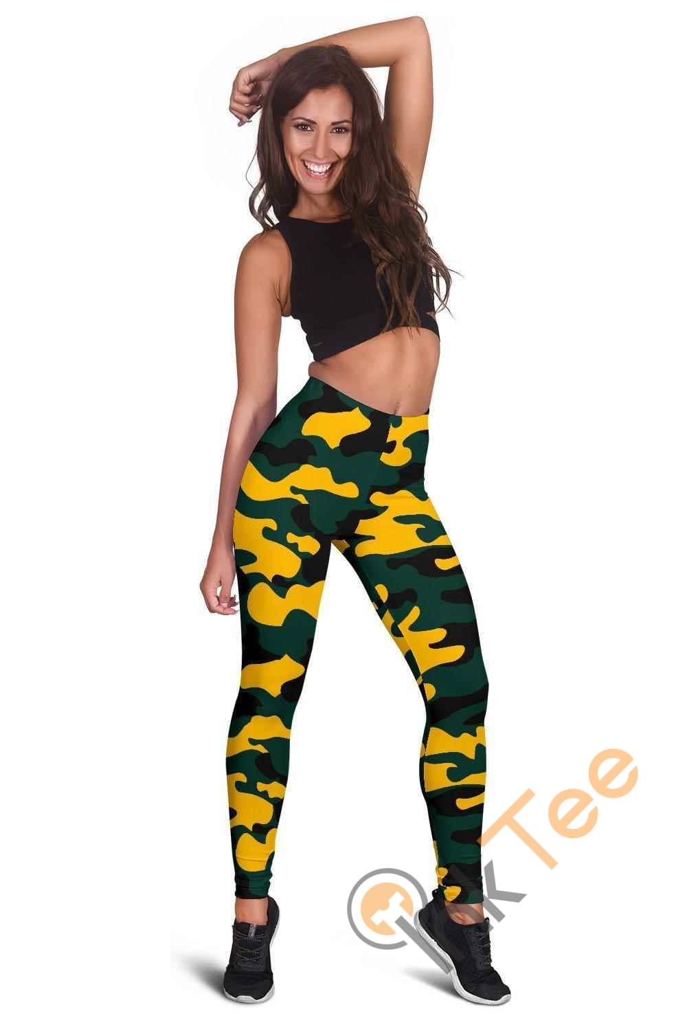 Inktee Store - Green Bay Packers Inspired Tru Camo 3D All Over Print For Yoga Fitness Fashion Women'S Leggings Image