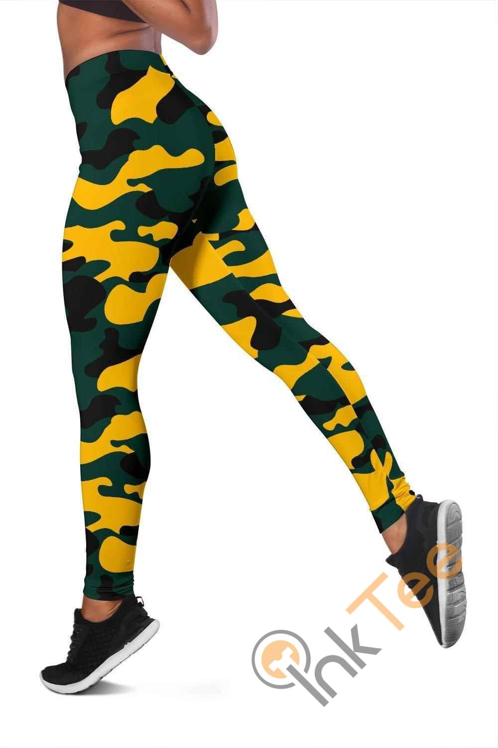Inktee Store - Green Bay Packers Inspired Tru Camo 3D All Over Print For Yoga Fitness Fashion Women'S Leggings Image