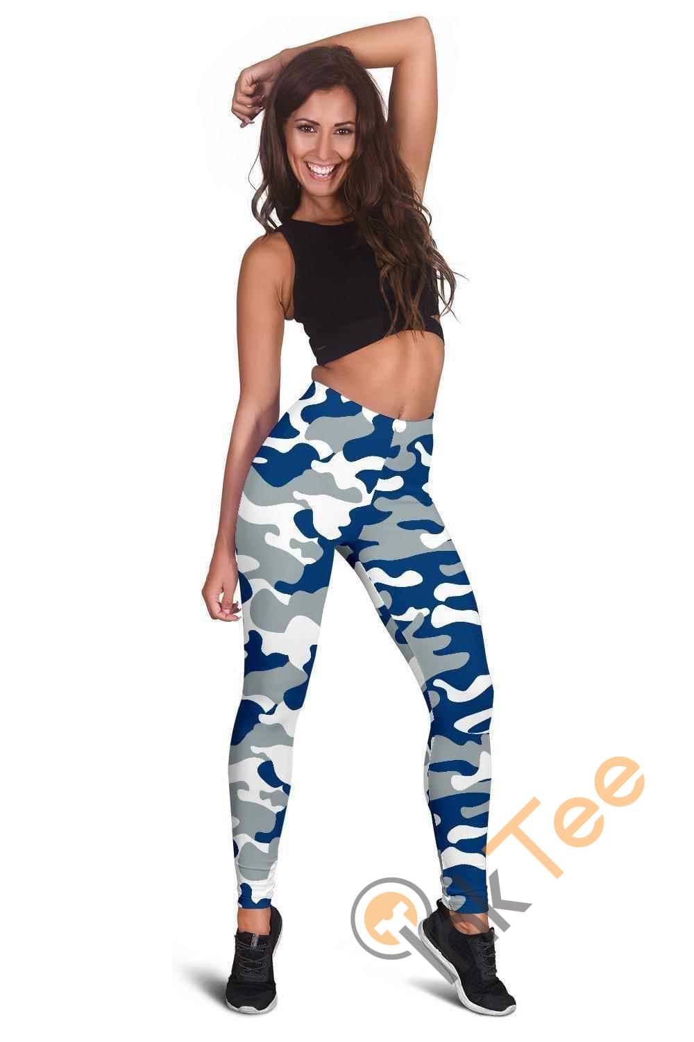 Inktee Store - Indianapolis Colts Inspired Tru Camo 3D All Over Print For Yoga Fitness Fashion Women'S Leggings Image