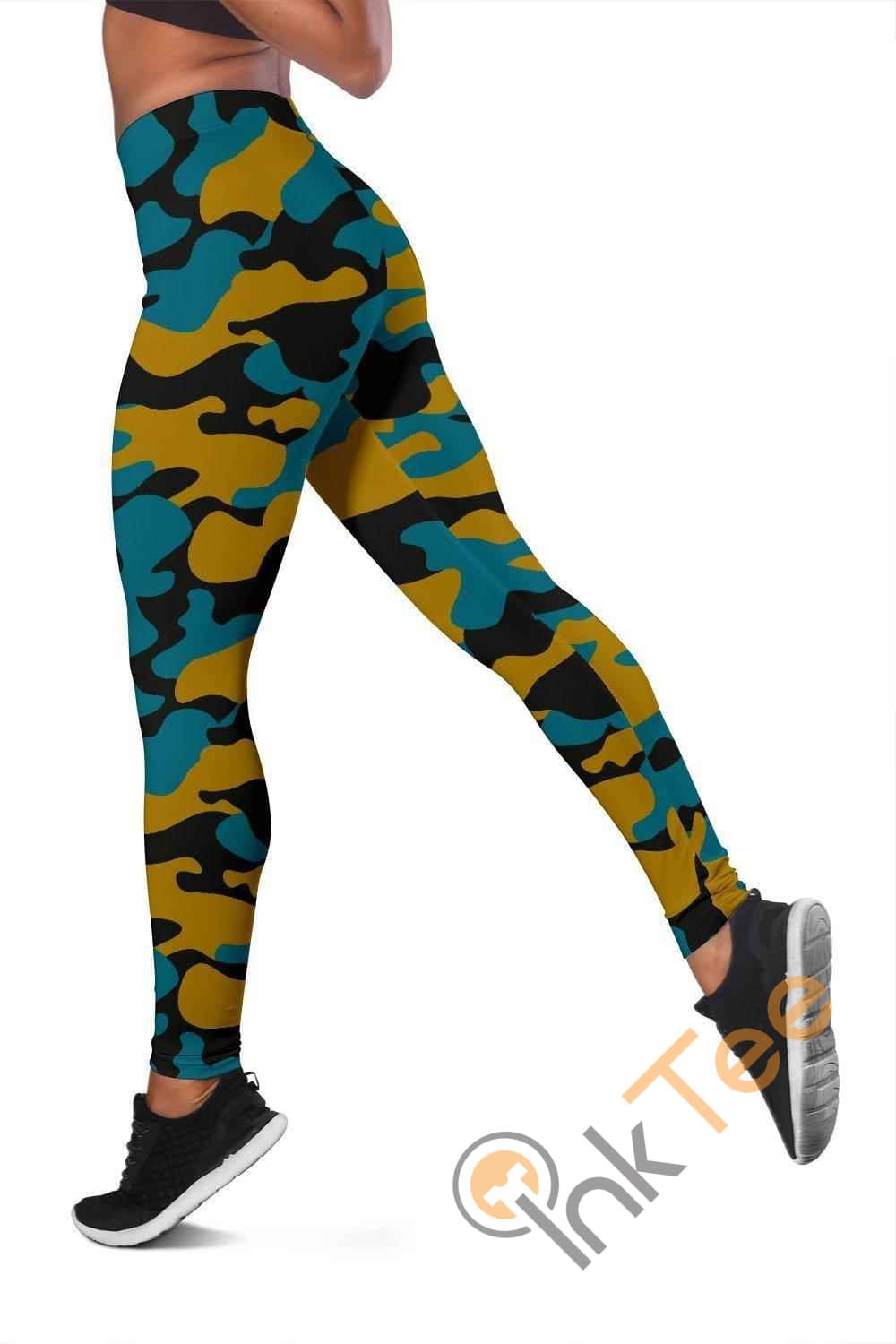 Inktee Store - Jacksonville Jaguars Inspired Tru Camo 3D All Over Print For Yoga Fitness Fashion Women'S Leggings Image