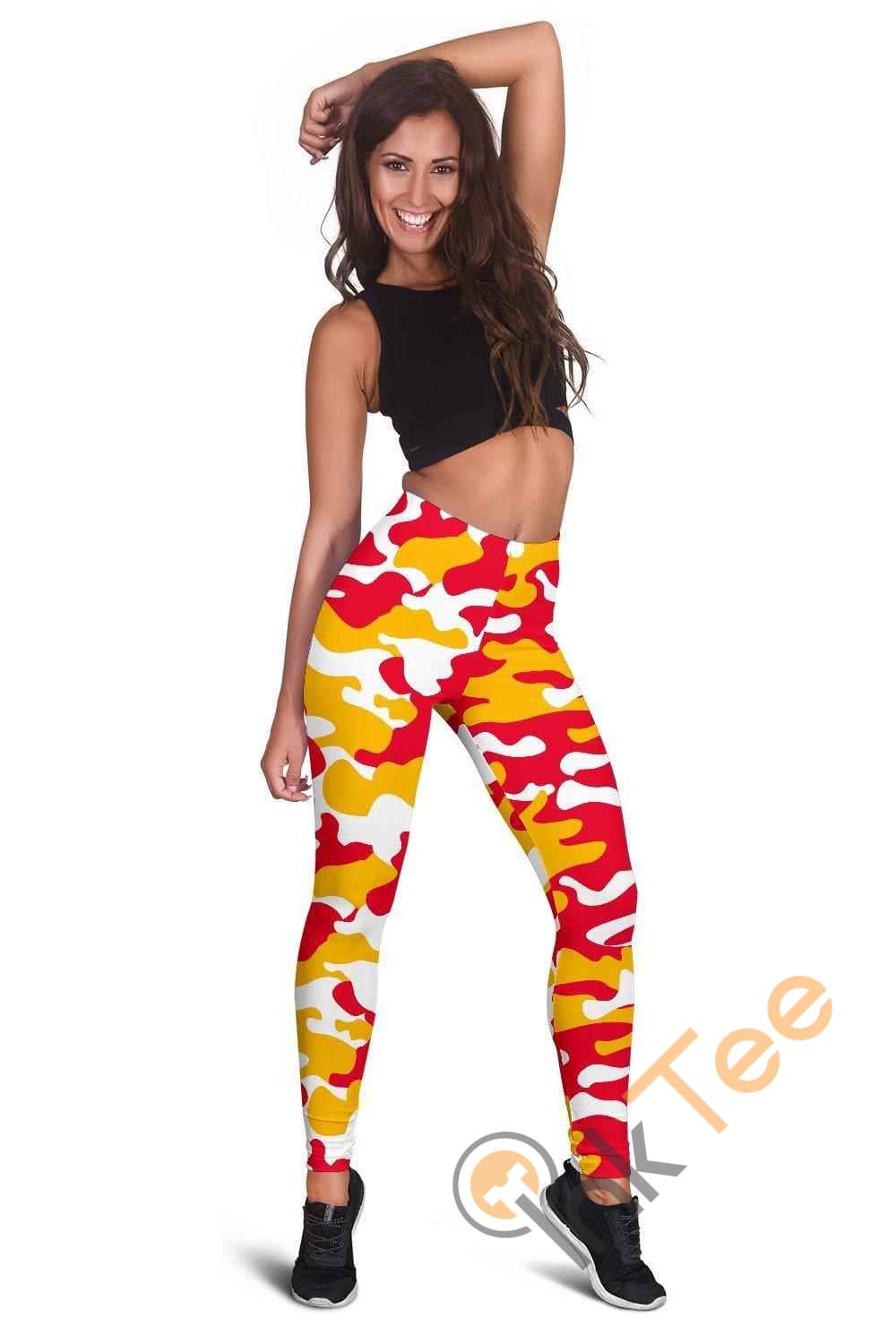 Inktee Store - Kansas City Chiefs Inspired Tru Camo 3D All Over Print For Yoga Fitness Fashion Women'S Leggings Image