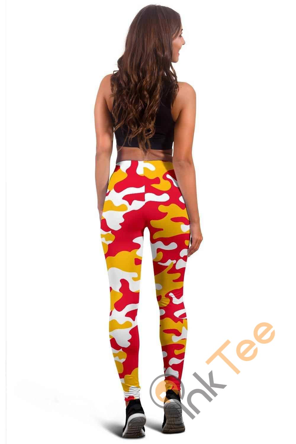 Inktee Store - Kansas City Chiefs Inspired Tru Camo 3D All Over Print For Yoga Fitness Fashion Women'S Leggings Image