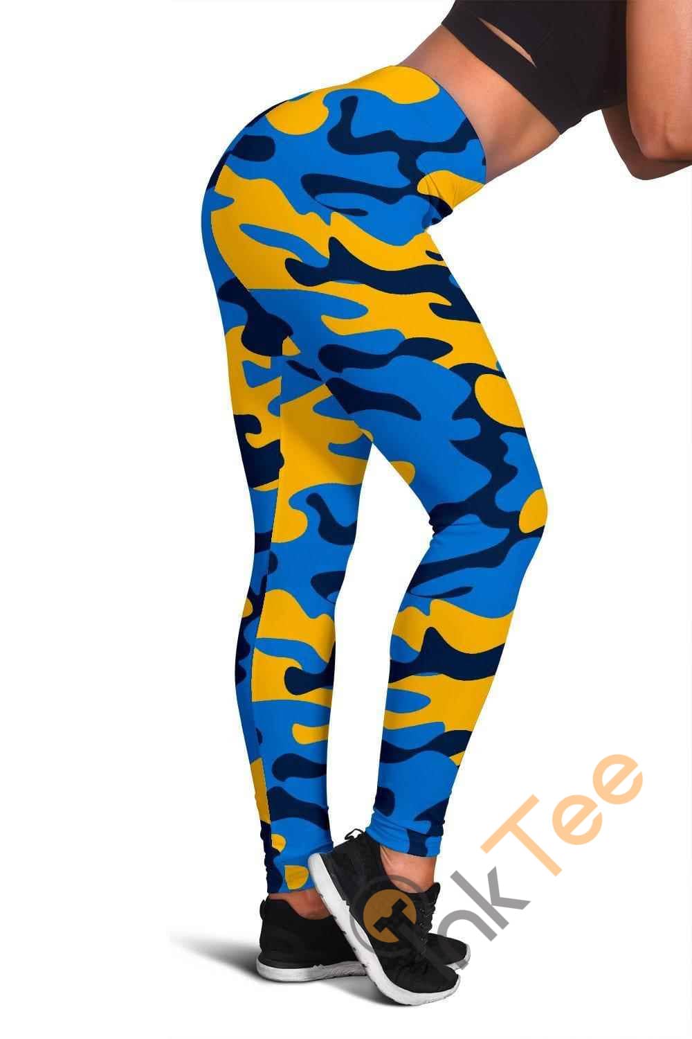 Inktee Store - Los Angeles Chargers Inspired Tru Camo 3D All Over Print For Yoga Fitness Fashion Women'S Leggings Image